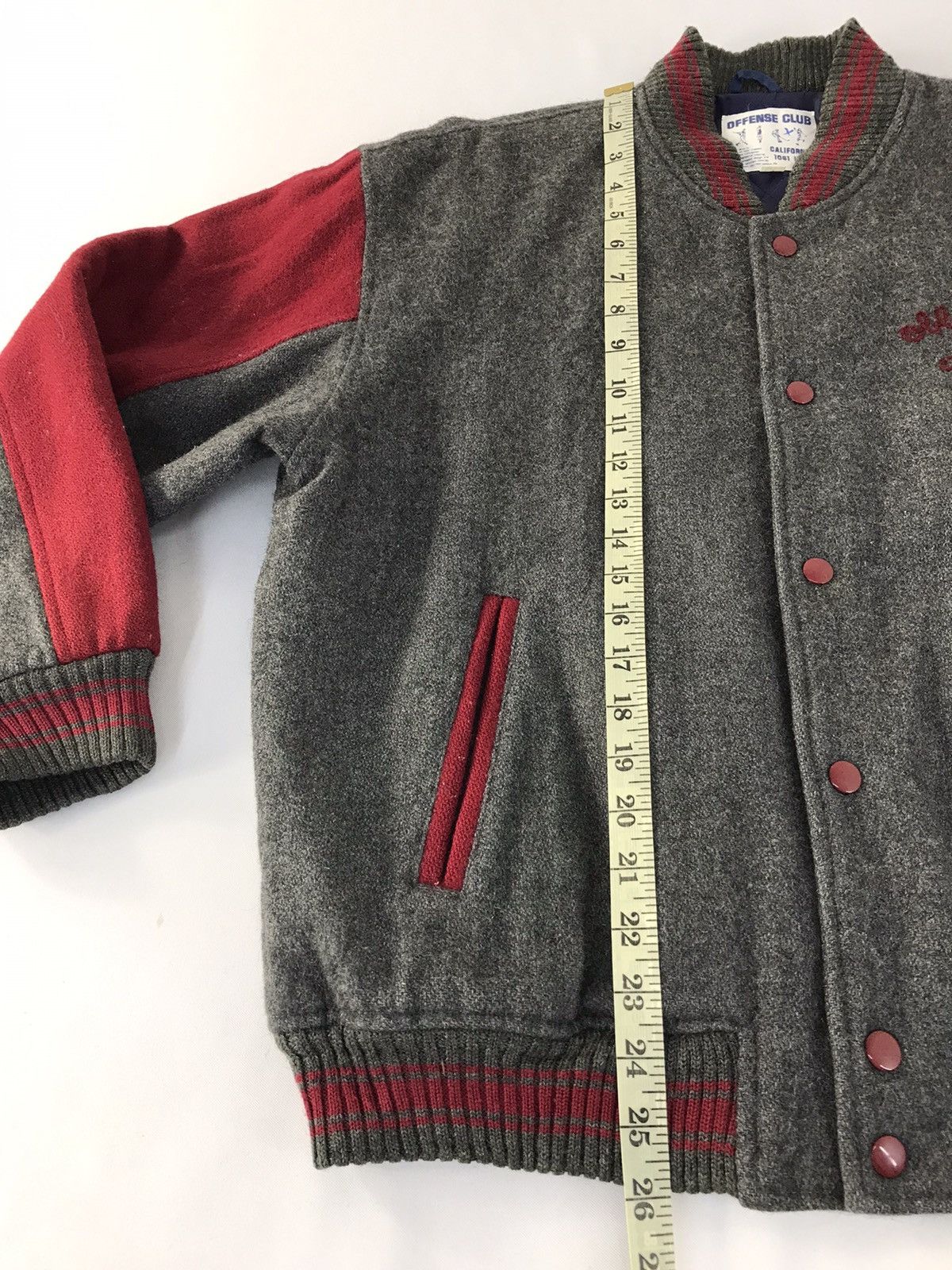 Vtg Varsity jacket Wool Distressed OffenseClub Troy Bros