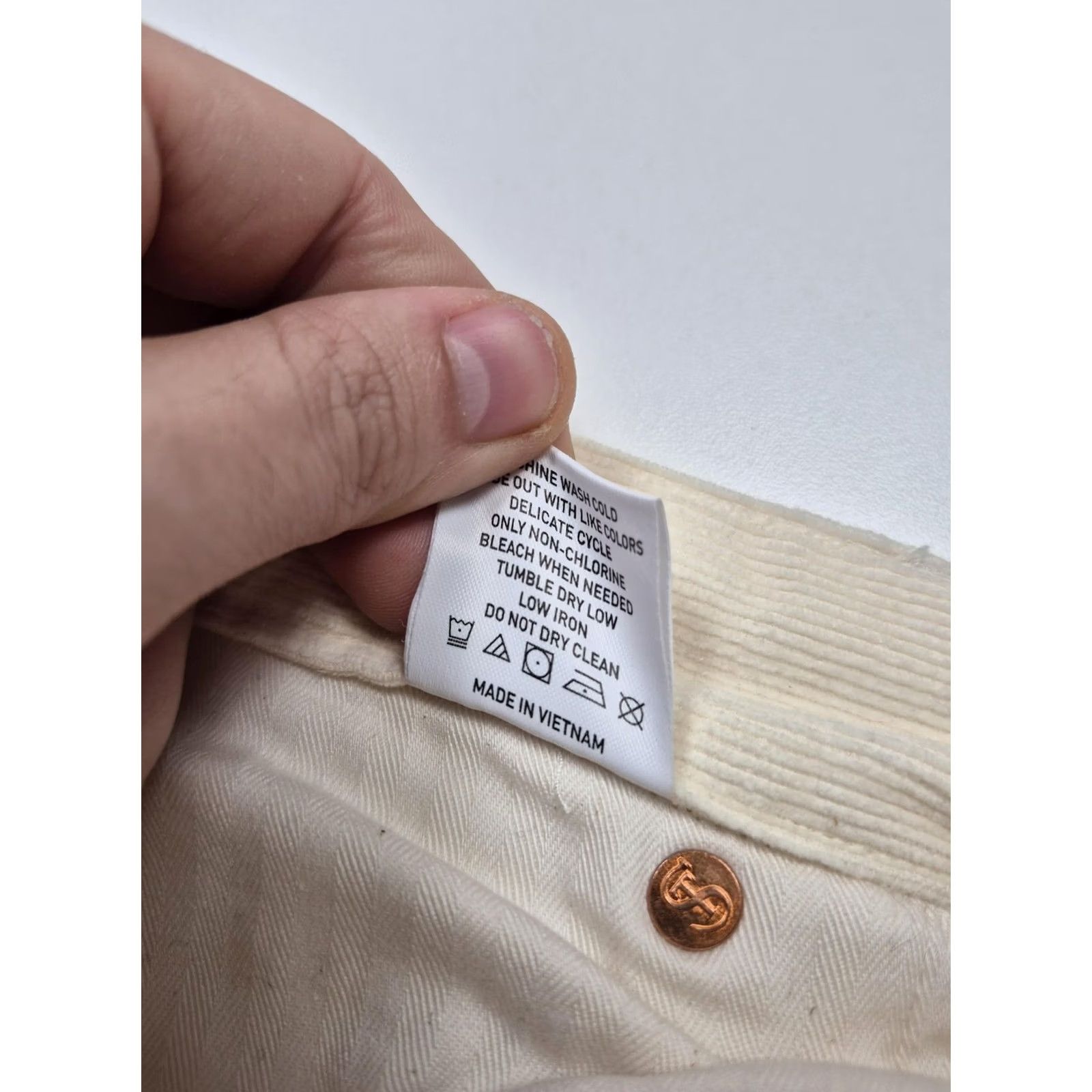 Todd Snyder Todd Snyder Pants Mens 31x30 White Corduroy Chino Slim Fit Stretch Casual Size US 31 - 7 Thumbnail