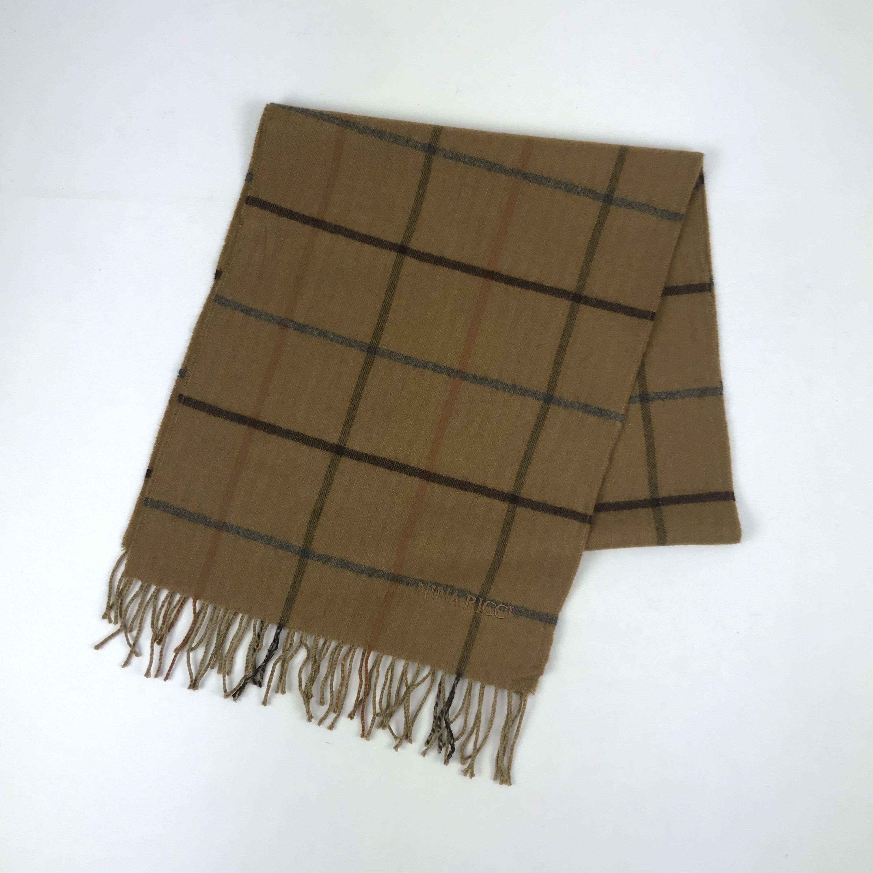 Nina Ricci Vintage Nina Ricci Scarf Muffler Wool Cashmere Scarves Size ONE SIZE - 3 Thumbnail