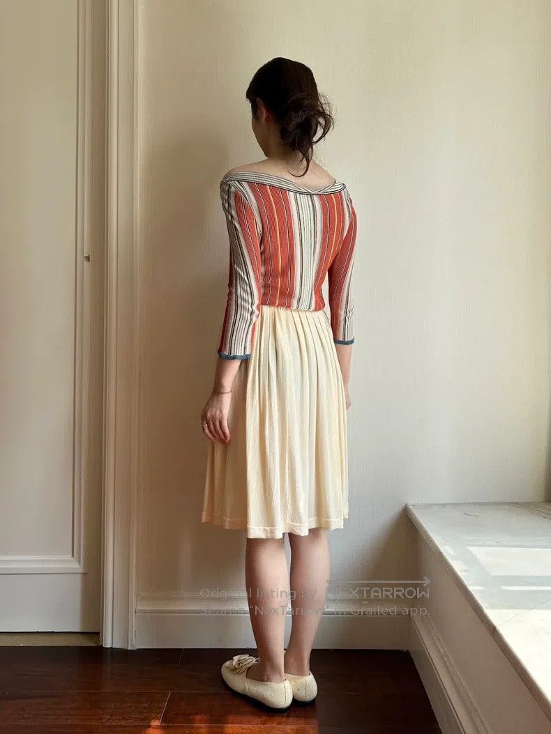 Hermes Hermes One-shoulder Seven-eighths Sleeve Slim Top Size S / US 4 / IT 40 - 4 Thumbnail