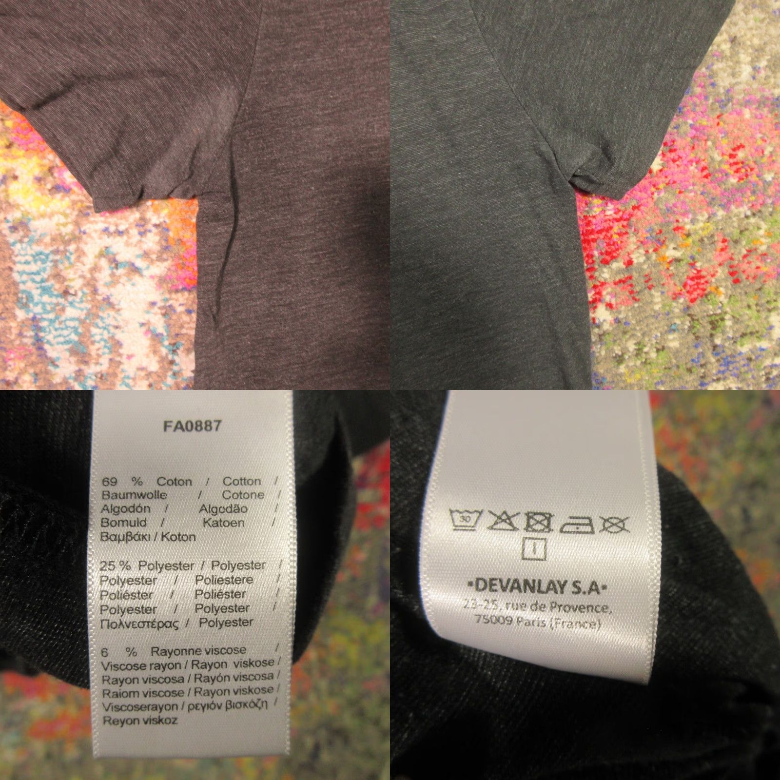 Lacoste Lacoste T-Shirt Mens Black V-Neck Short Sleeve M Crew Pullover Jersey Cotton Blend Regular Fit Size US M / EU 48-50 / 2 - 8 Thumbnail