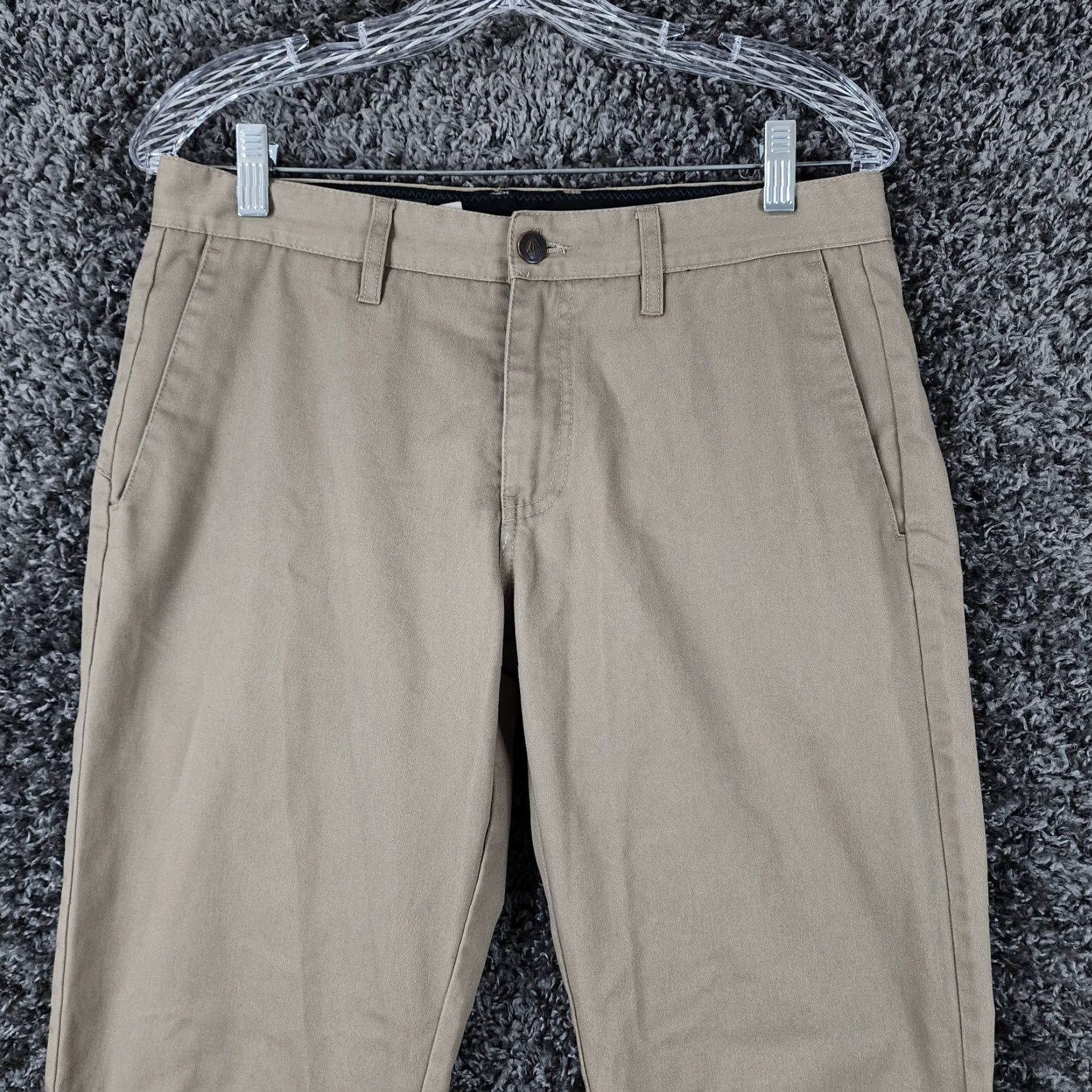 Volcom Volcom Corpo Class Mens Brown Straight Leg Polyester Cotton Pants Size 30 Size US 30 / EU 46 - 2 Thumbnail