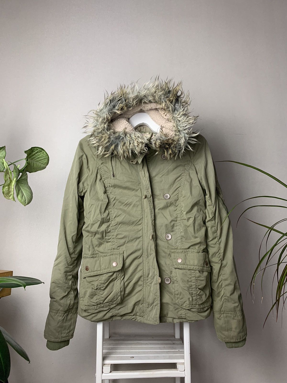 00s gimmick fur jacket Y2K lgb goa 平成初期 Military Y2K faux fur jacket Alpha Industries LGB Goa style