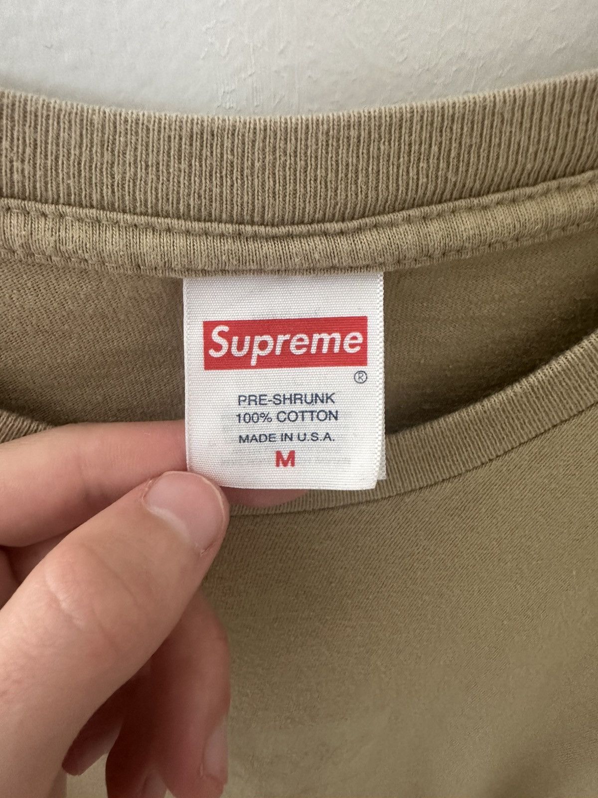 Supreme Supreme Tonal Box Logo Tee Khaki Size Medium Size US M / EU 48-50 / 2 - 3 Thumbnail