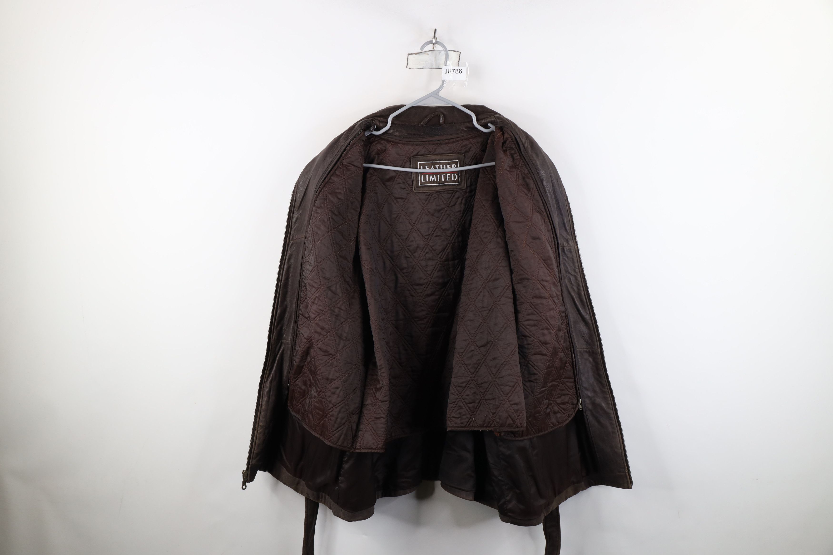 Vintage Vintage 90s Streetwear Leather Trench Coat Jacket Brown Size US XL / EU 56 / 4 - 9 Thumbnail