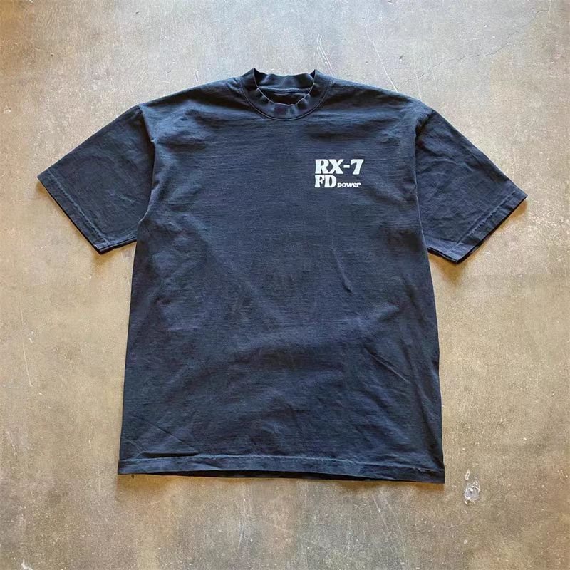 Japanese Brand × Vintage Black washed vintage car print cotton t-shirt Size US M / EU 48-50 / 2 - 2 Thumbnail