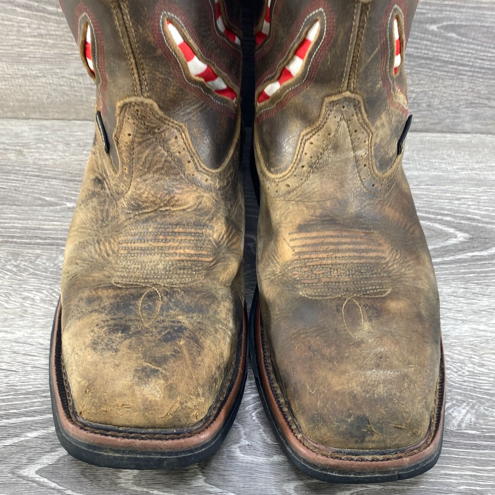 Vintage Wolverine Rancher Claw Mens 10.5 Brown Leather Square Steel Safety Toe Waterproof Cowboy Boots Boots Western Workwear Size US 10 / EU 43 - 4 Thumbnail
