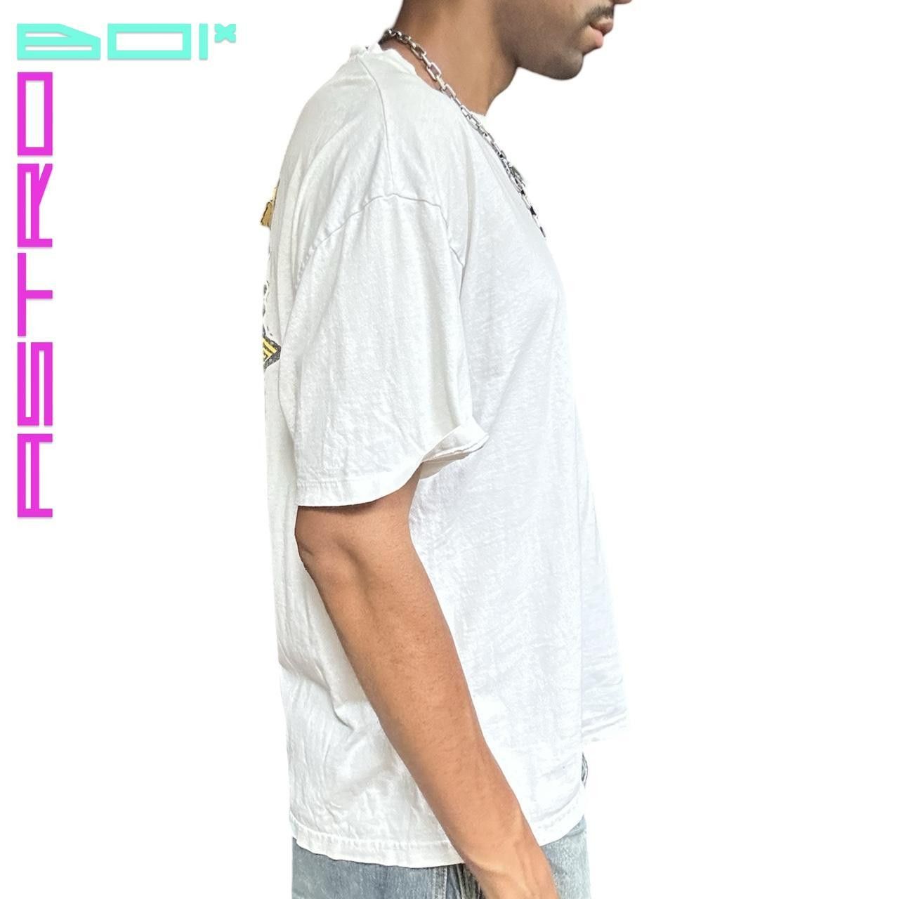 Other Vintage 90s White Ripped Graphic T-shirt - XL Size US XL / EU 56 / 4 - 6 Thumbnail