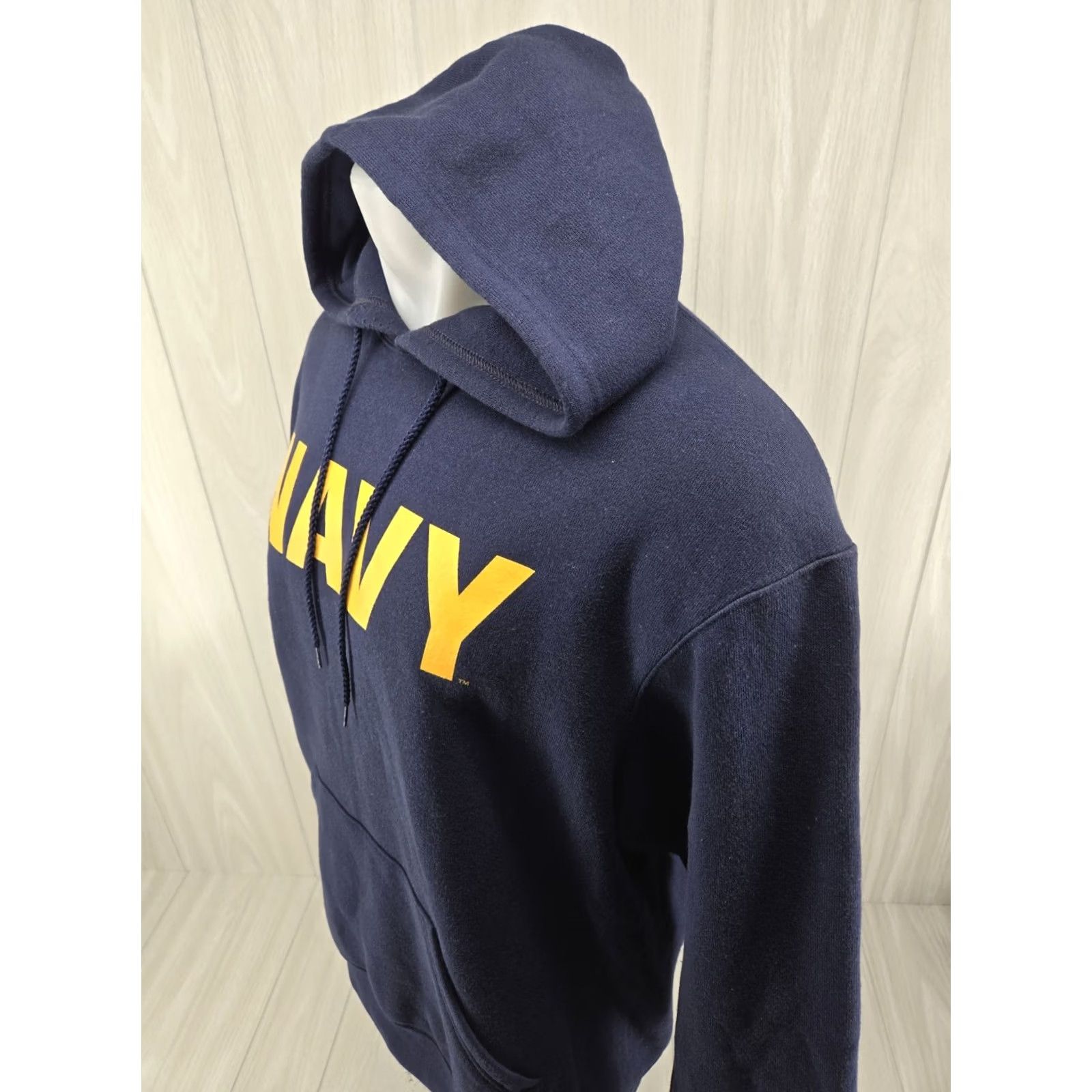 Soffe VINTAGE Soffe United States Navy Hoodie Men L NAVY BLUE Pullover Hooded Pockets Graphic Print Regular Fit Long Sleeve Cotton Polyester Size US L / EU 52-54 / 3 - 5 Thumbnail