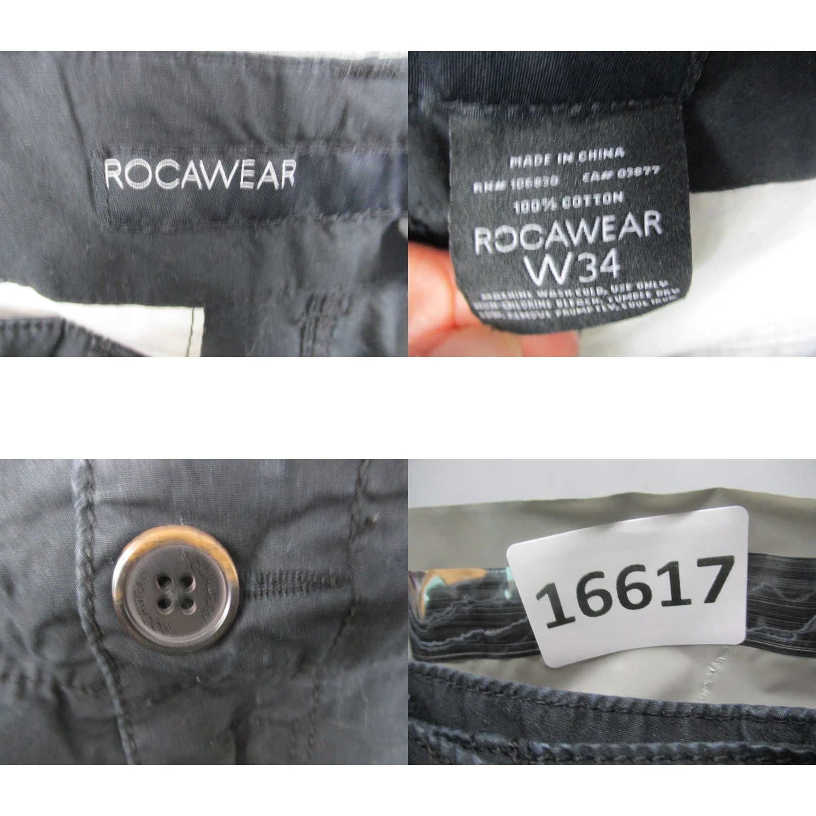 Rocawear Rocawear Cargo Shorts Mens 34 Black Cotton Canvas Pocket 12in Inseam Hip Hop Streetwear Casual Workwear Size US 34 / EU 50 - 8 Thumbnail