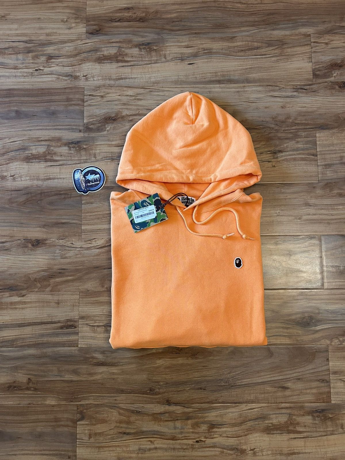 Bape NEW Bape Orange One Point Ape Face Pullover Hoodie Size US XL / EU 56 / 4 - 2 Thumbnail