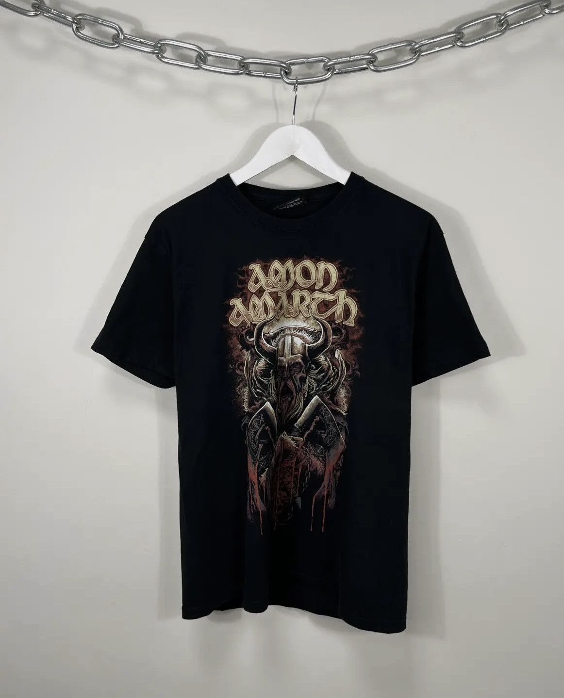 Band Tees × Vintage Vintage Amon Amarth Big Graphic Logo Rock Black Band Tee Size US M / EU 48-50 / 2 - 1 Thumbnail
