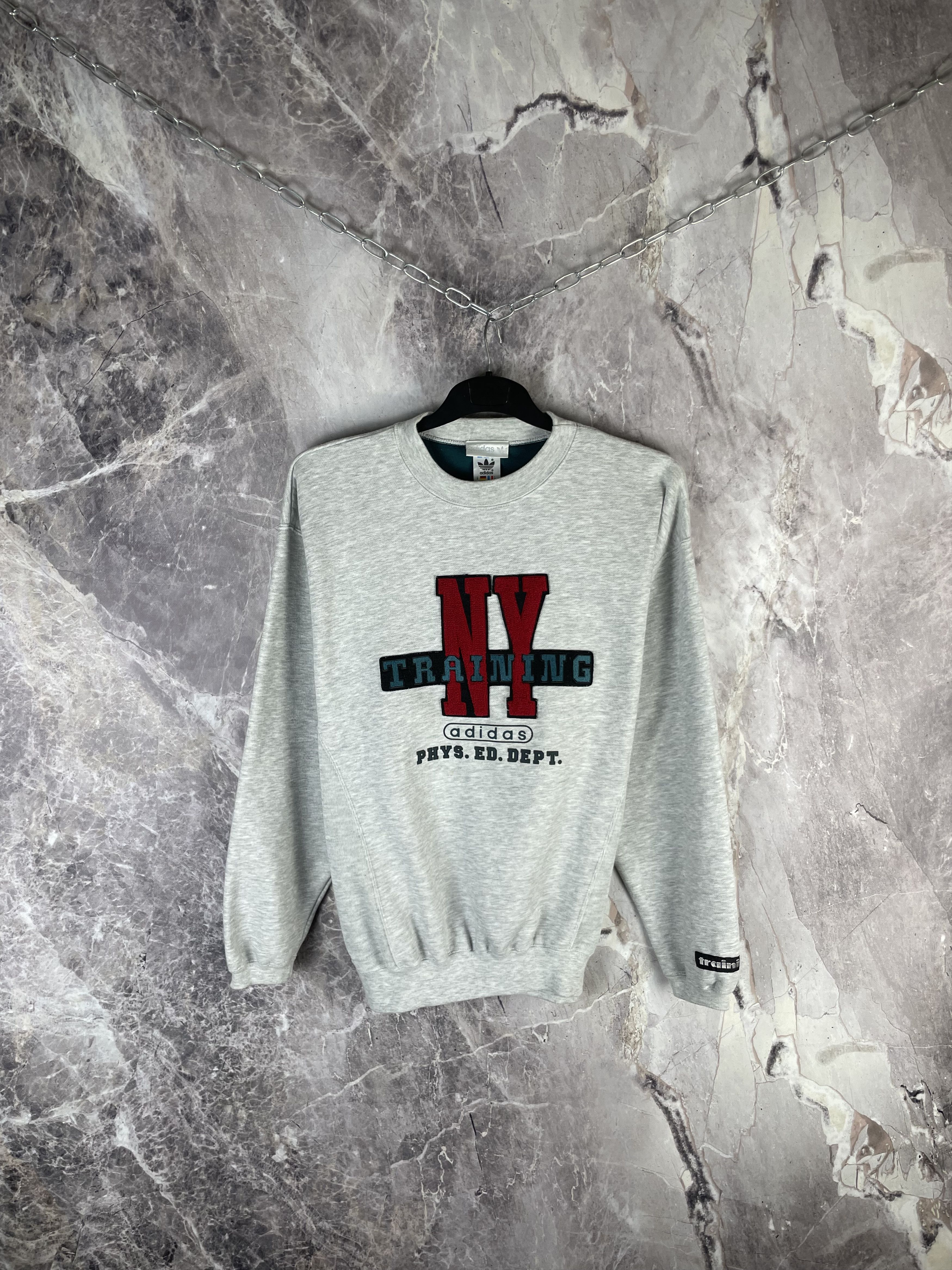 Adidas Vintage 90s Adidas Training Sweatshirt Boxy Fit Street Style Size US M / EU 48-50 / 2 - 1 Thumbnail