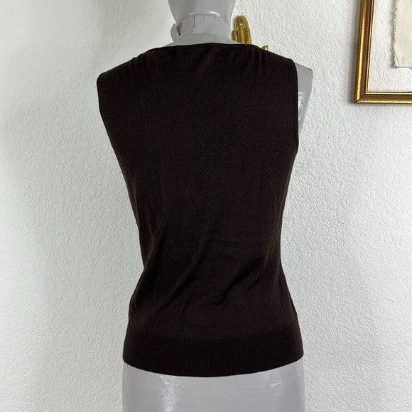 Alexander McQueen Alexander McQueen Knotted Knit Cashmere Silk V Neck Sleevele Size S / US 4 / IT 40 - 6 Thumbnail