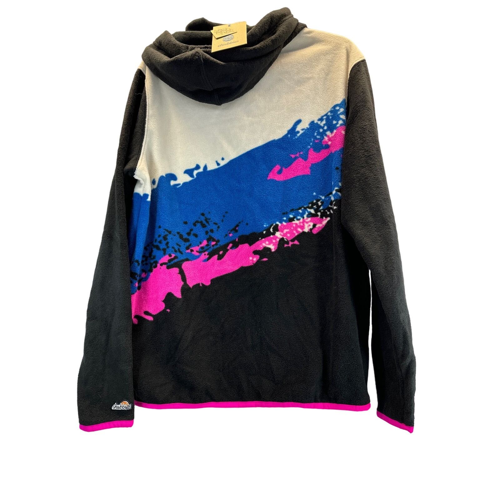 Chubbies Chubbies "Retro Splash” Low-Pile Hoodie Black Pink men sz M Size US M / EU 48-50 / 2 - 4 Thumbnail