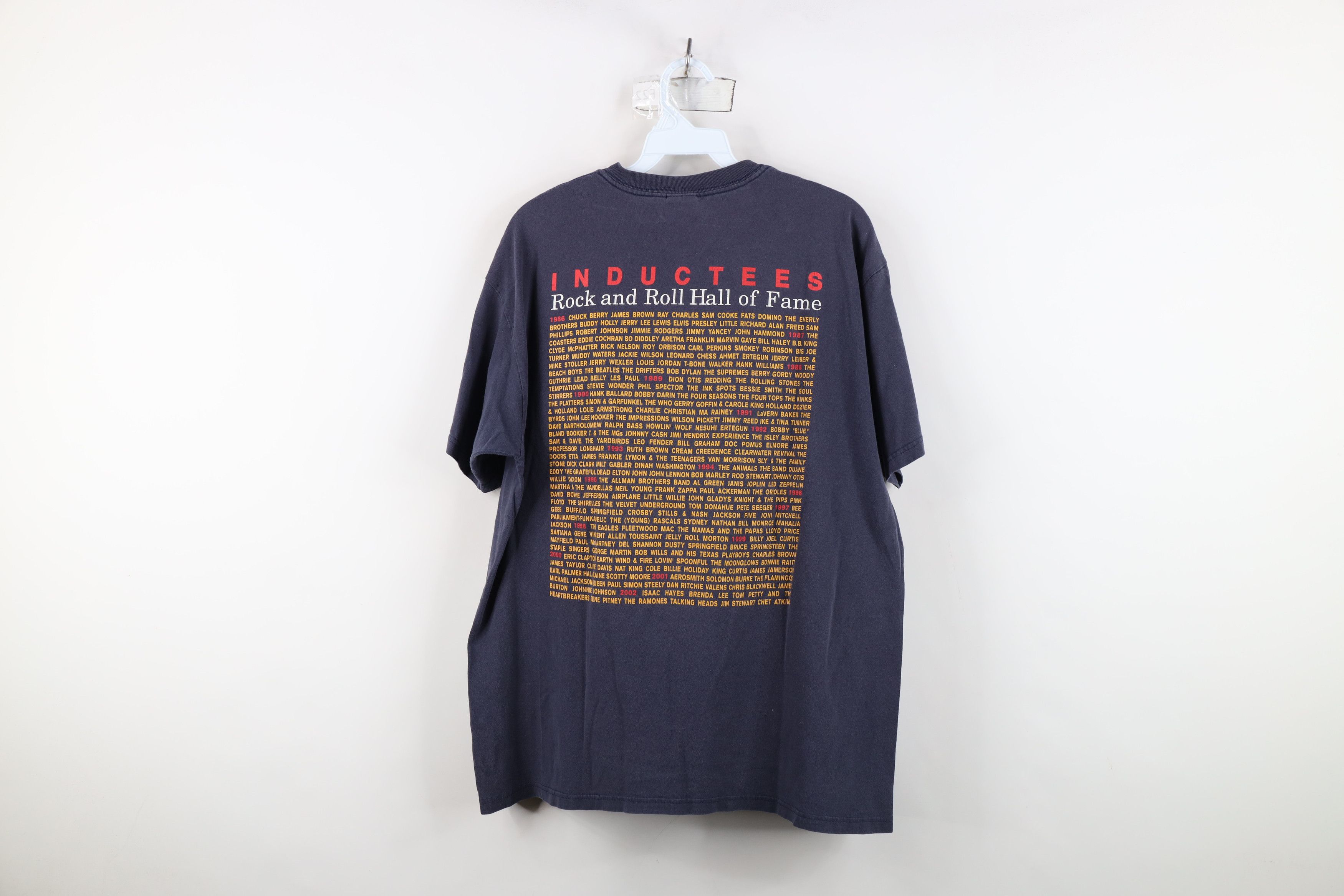 Vintage Vintage Y2K 2002 Roll Hall of Fame T-Shirt Blue Cotton Size US L / EU 52-54 / 3 - 14 Thumbnail