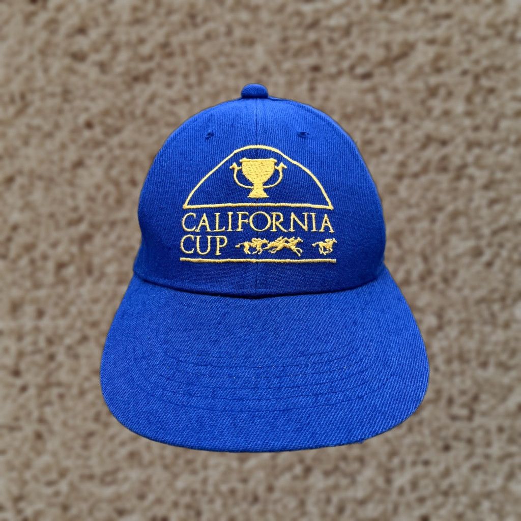 Vintage California Cup CTBA Hat Cap Snap Back Adult One Size Blue Cotton Twill Horse Racing Size ONE SIZE - 1 Thumbnail
