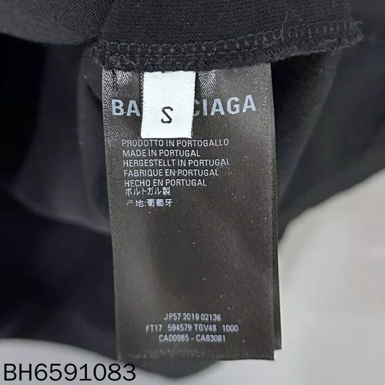 Balenciaga Balenciaga Black Embroidered Wheat Short Sleeve Size US S / EU 44-46 / 1 - 5 Thumbnail