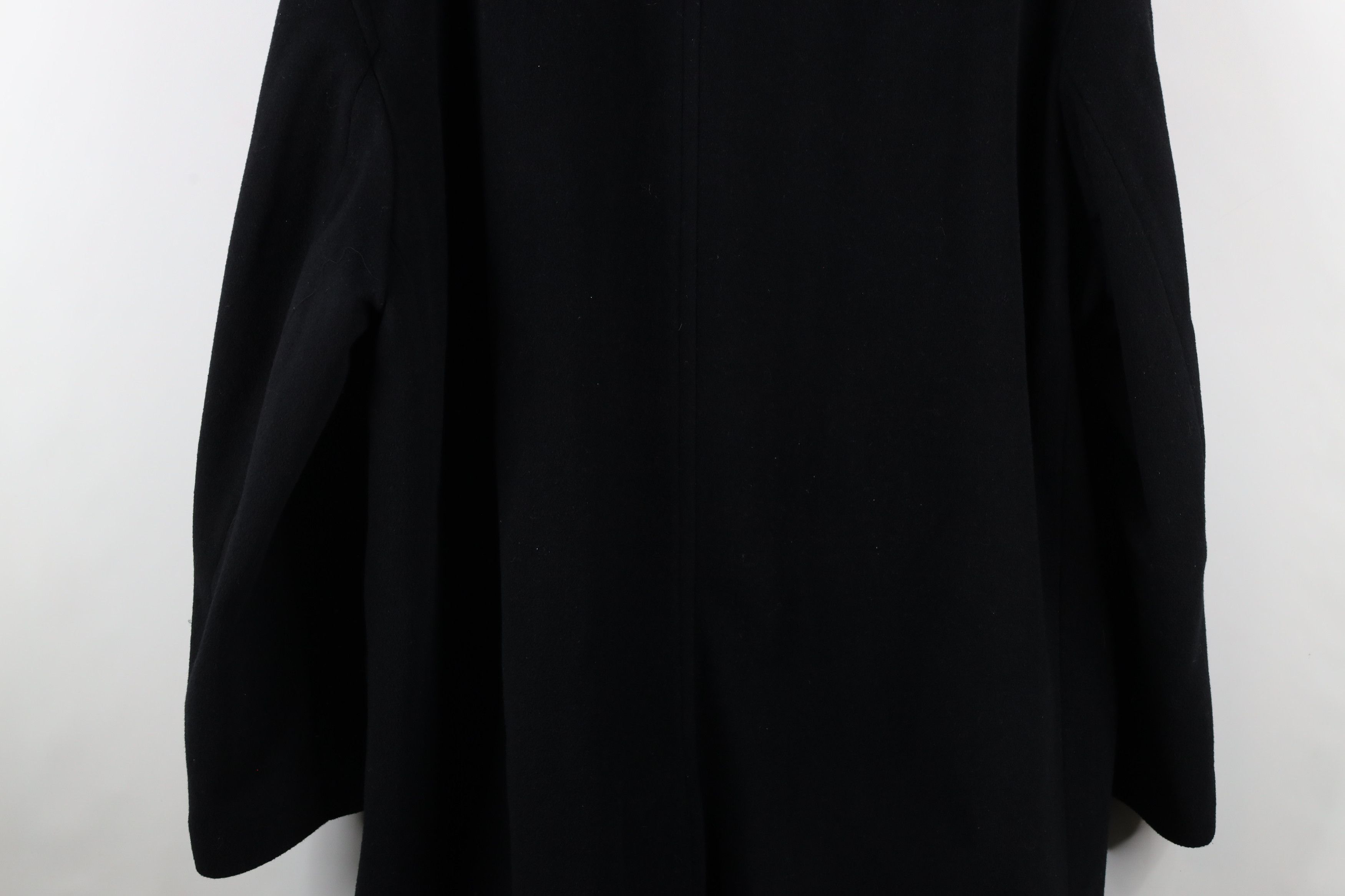 Vintage Vintage 90s Streetwear Collared Button Overcoat Jacket Black Size US XL / EU 56 / 4 - 17 Thumbnail