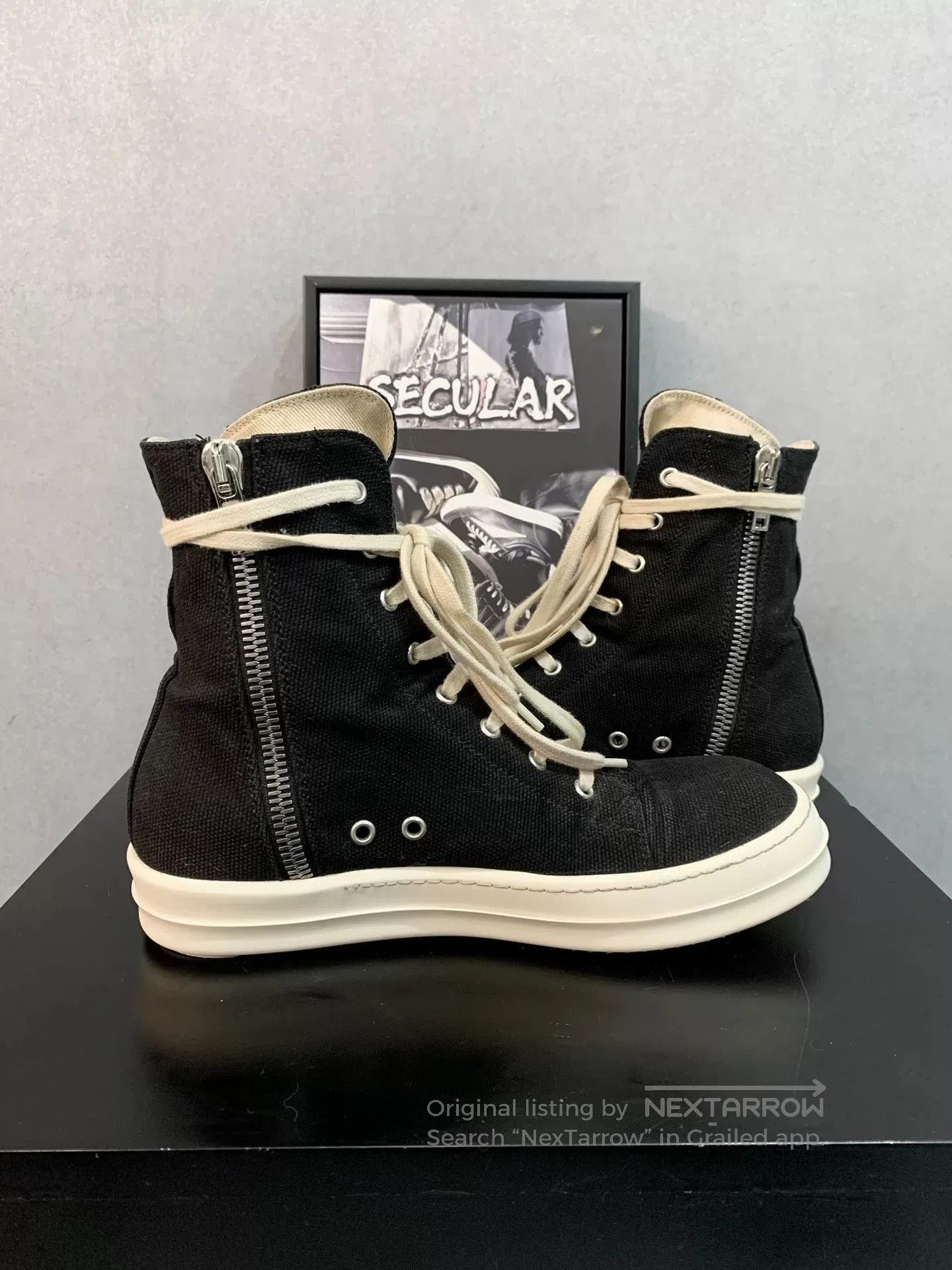 Converse rick owens black high. Size US 10.5 / EU 43-44 - 5 Thumbnail