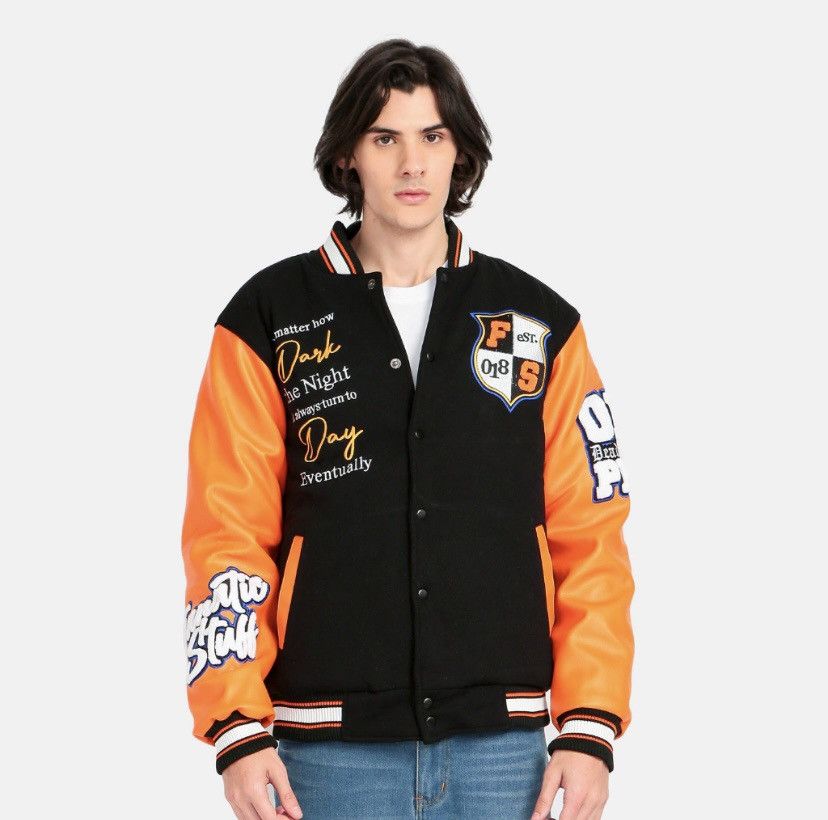 image of Varsity x Varsity Jacket One Piece Brook Jacket One Piece in Black, Men's (Size XL)