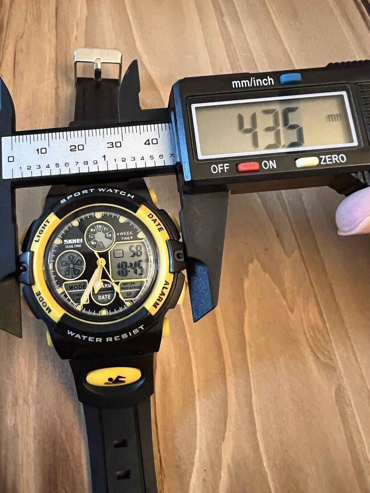 Designer skmei watch Yellow And Black Working Size ONE SIZE - 2 Thumbnail