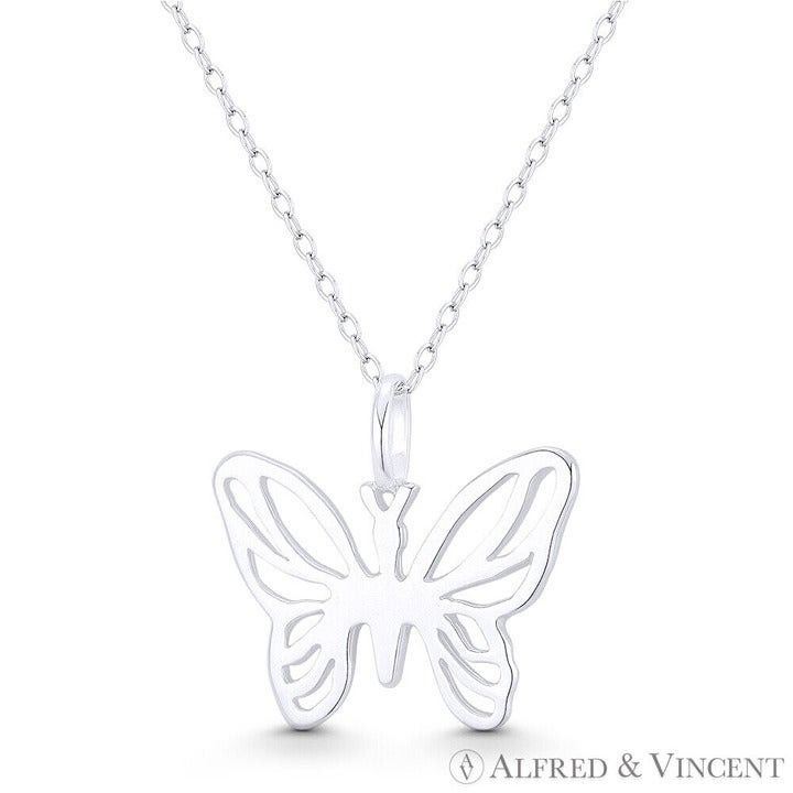 Other Butterfly Insect Charm Pendant in .925 Sterling Silver Size ONE SIZE - 1 Preview
