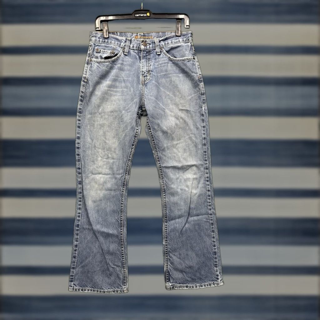 Vintage VINTAGE Bullhead Jeans Mens Slim Boot Cut Casual Distressed Cotton 29x29 90s Grunge Logo Size US 29 - 1 Thumbnail