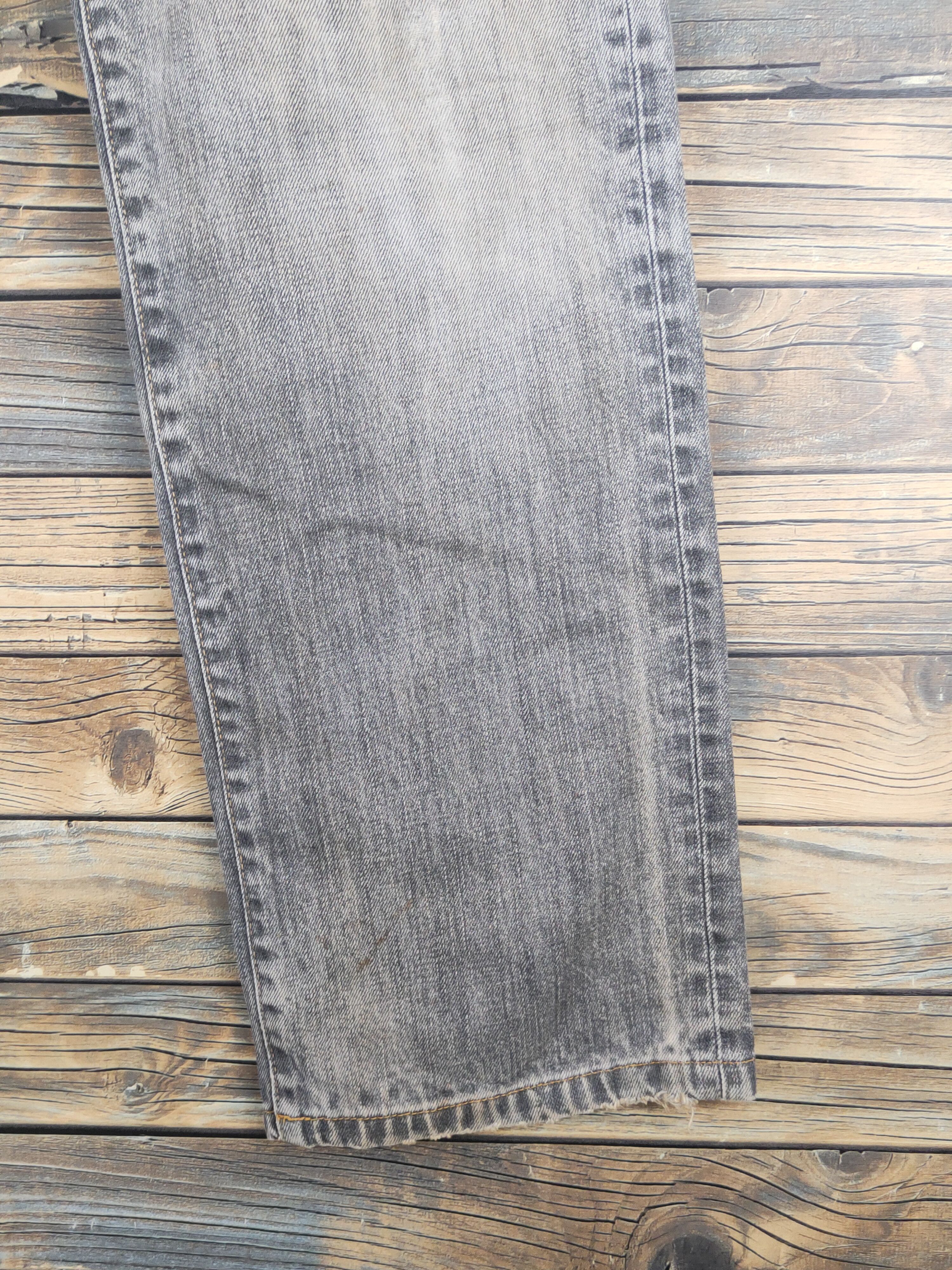 Japanese Brand Uniqlo japan vtg Black Faded Distressed Ripped Jeans #W1608 Size US 29 - 6 Thumbnail