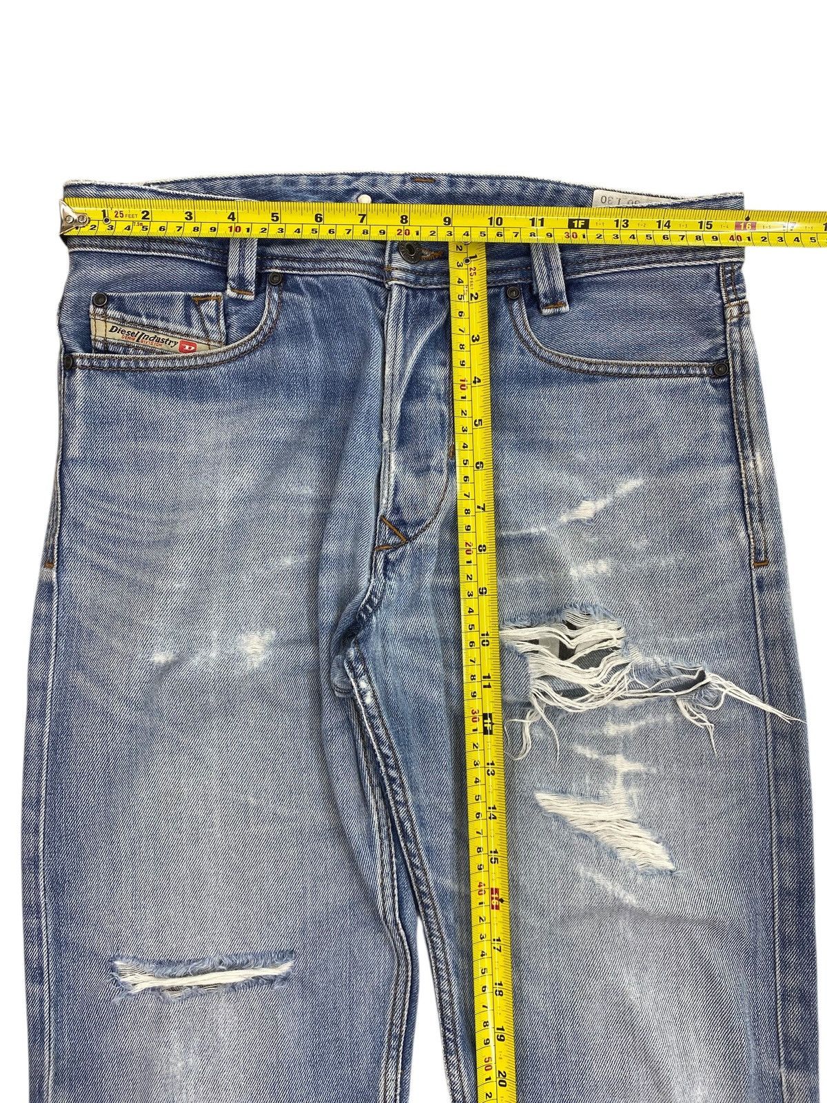 Diesel Diesel Industry Brand Faded Blue Wash Distress Style Jeans Size US 32 / EU 48 - 8 Thumbnail