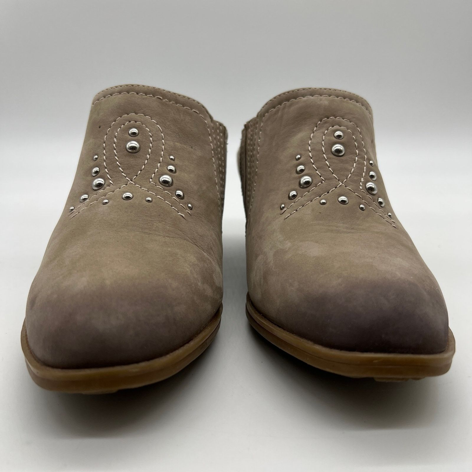 SKECHERS Earth Women's Size 9D Taupe Mules Nubuck Western Detailed Size US 9 / IT 39 - 4 Thumbnail