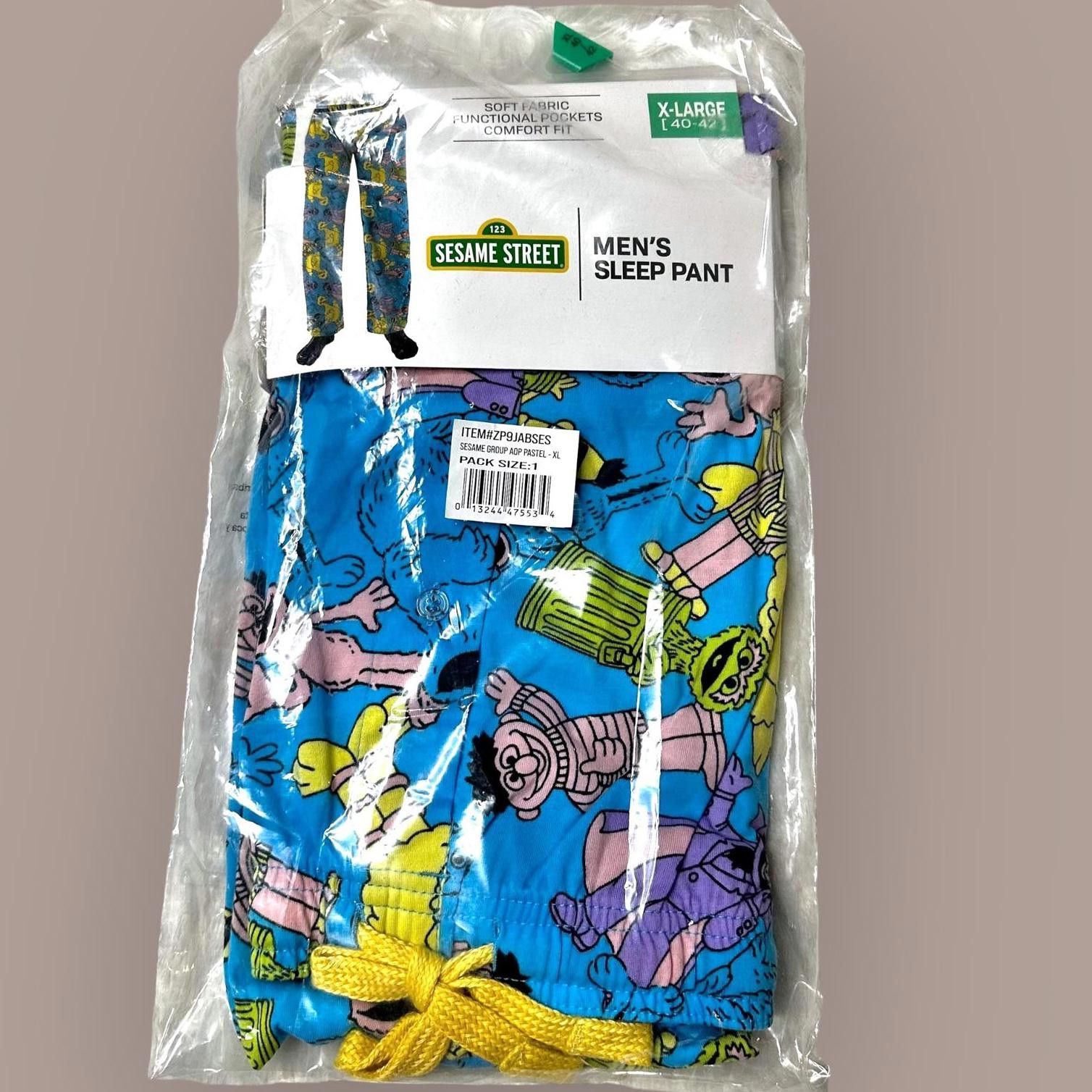 Designer NWT Sesame Street AOP Men’s Sleep Pants Blue XL Size US 40 / EU 56 - 1 Thumbnail