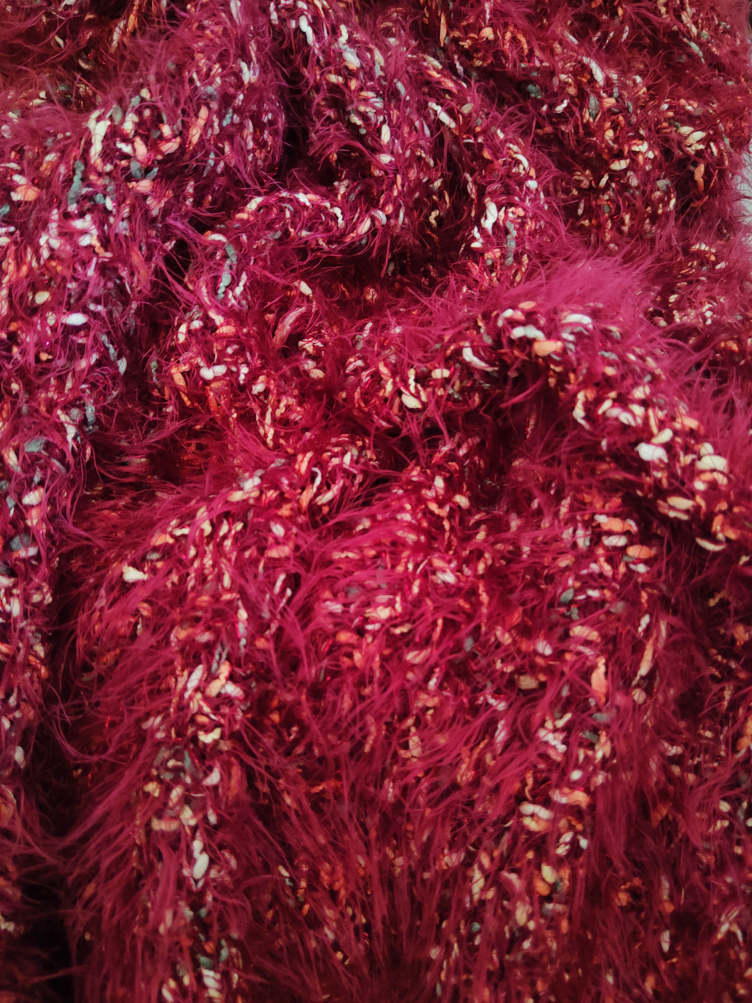Japanese Brand × Vintage Japan Maroon Shag Shaggy Fur Mohair Knitwear #W756 Size M / US 6-8 / IT 42-44 - 11 Thumbnail