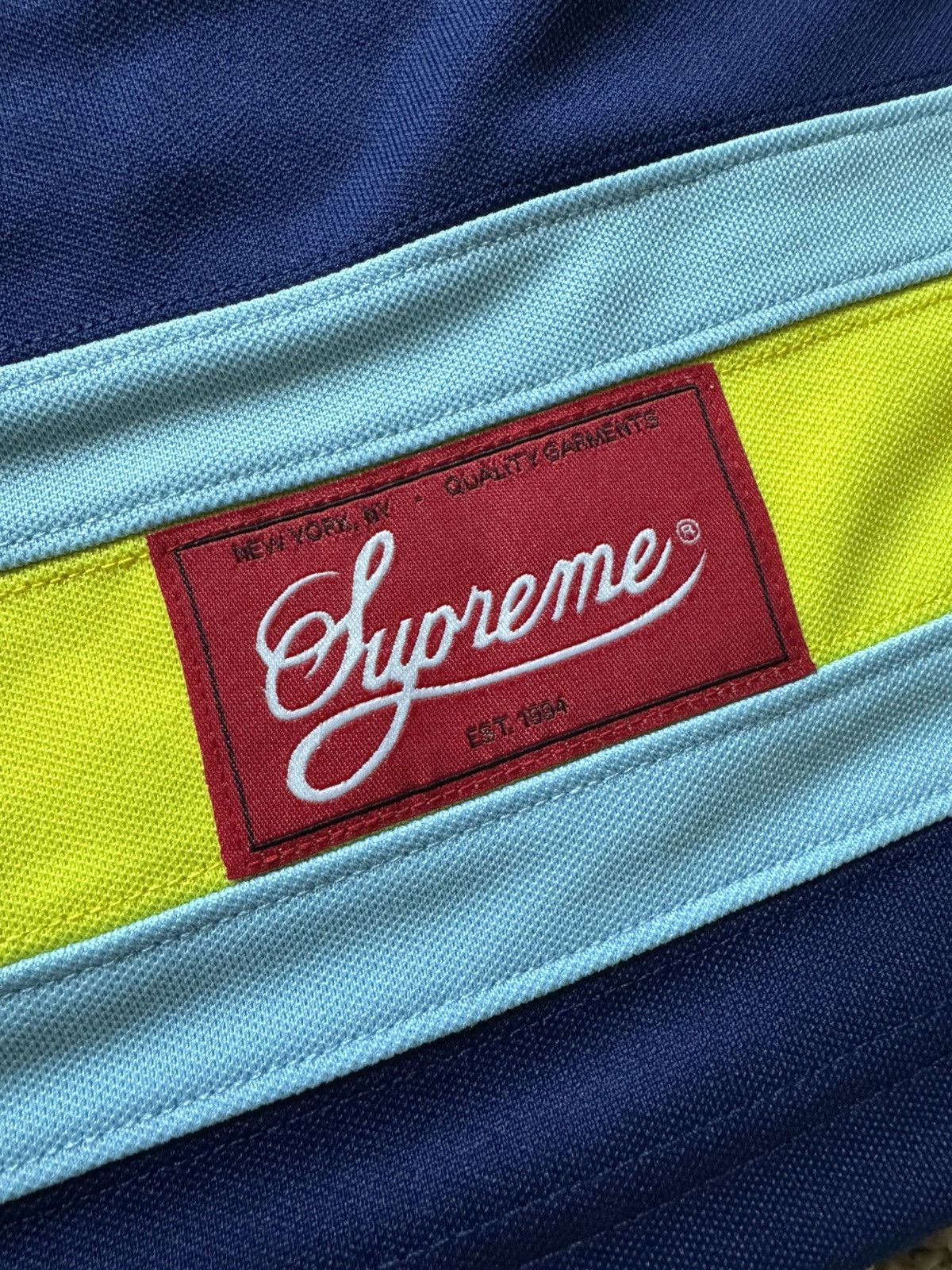 Supreme Supreme Fire & Ice Patches Hockey Jersey Light Blue Size US L / EU 52-54 / 3 - 14 Thumbnail