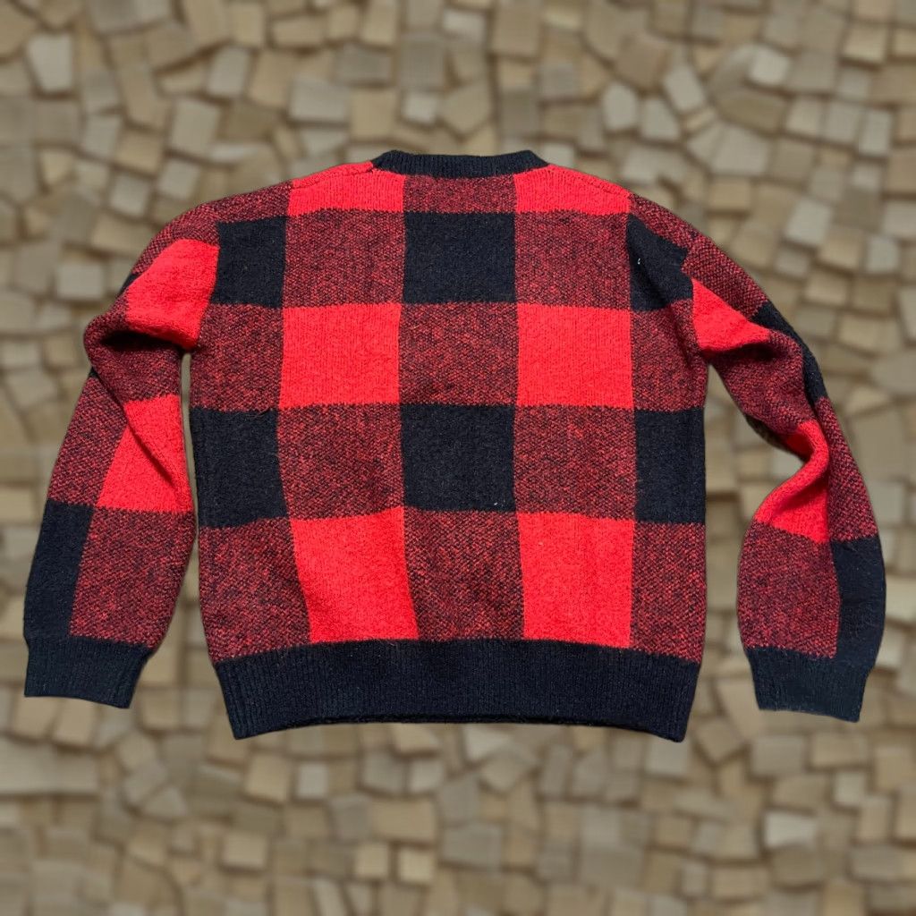 J Brand CBRAND Sweater, Women’s Size L, Plaid, Crew Neck, Pullover, Red Black, Casual, Regular Fit, Sweater, Fall Spring Summer, Women, Free Return Size L / US 10 / IT 46 - 1 Thumbnail