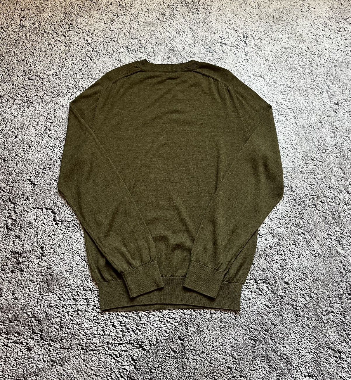 A.P.C. A.P.C. Wool-Silk Olive Green Sweater Size L Size US L / EU 52-54 / 3 - 2 Thumbnail