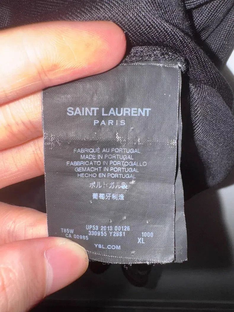 Saint Laurent Paris Saint Laurent Silk Beaded Short Sleeve Tee. Size US XL / EU 56 / 4 - 7 Thumbnail