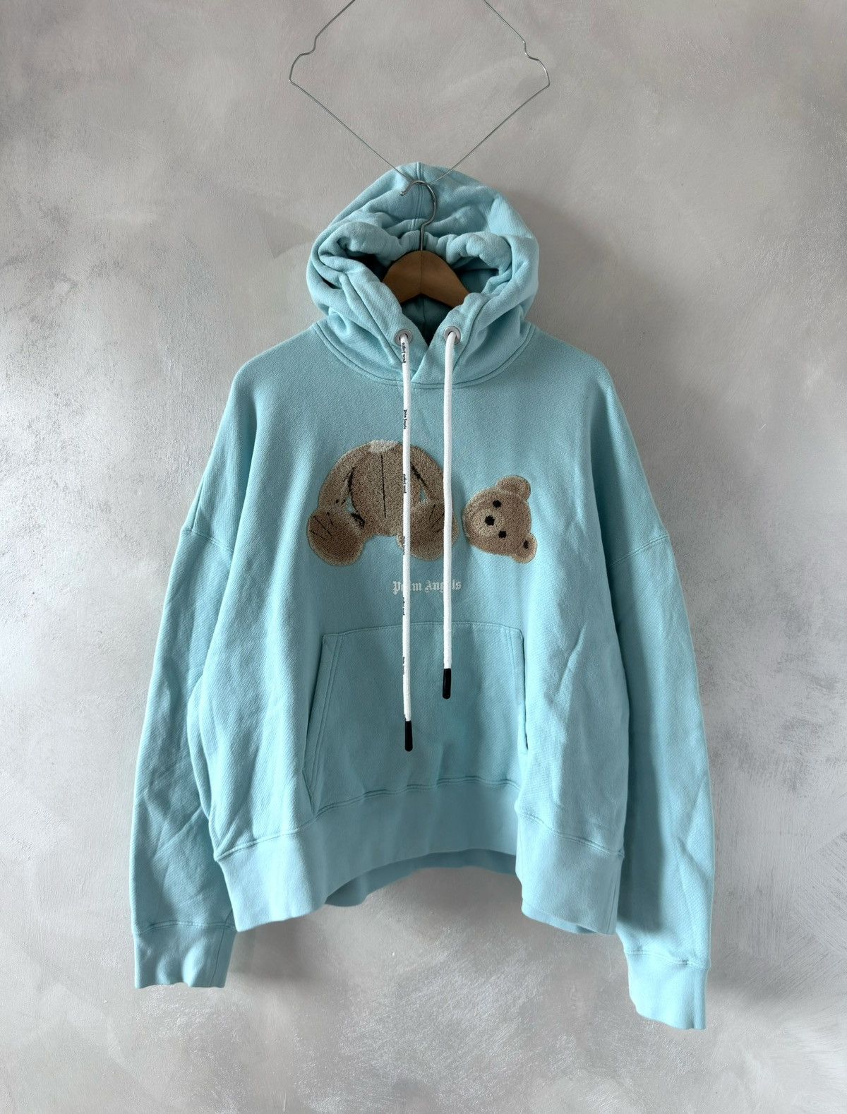 Palm Angels Palm Angels Kill the Bear Popover Hoodie-Turquoise/Blu Size US M / EU 48-50 / 2 - 1 Thumbnail