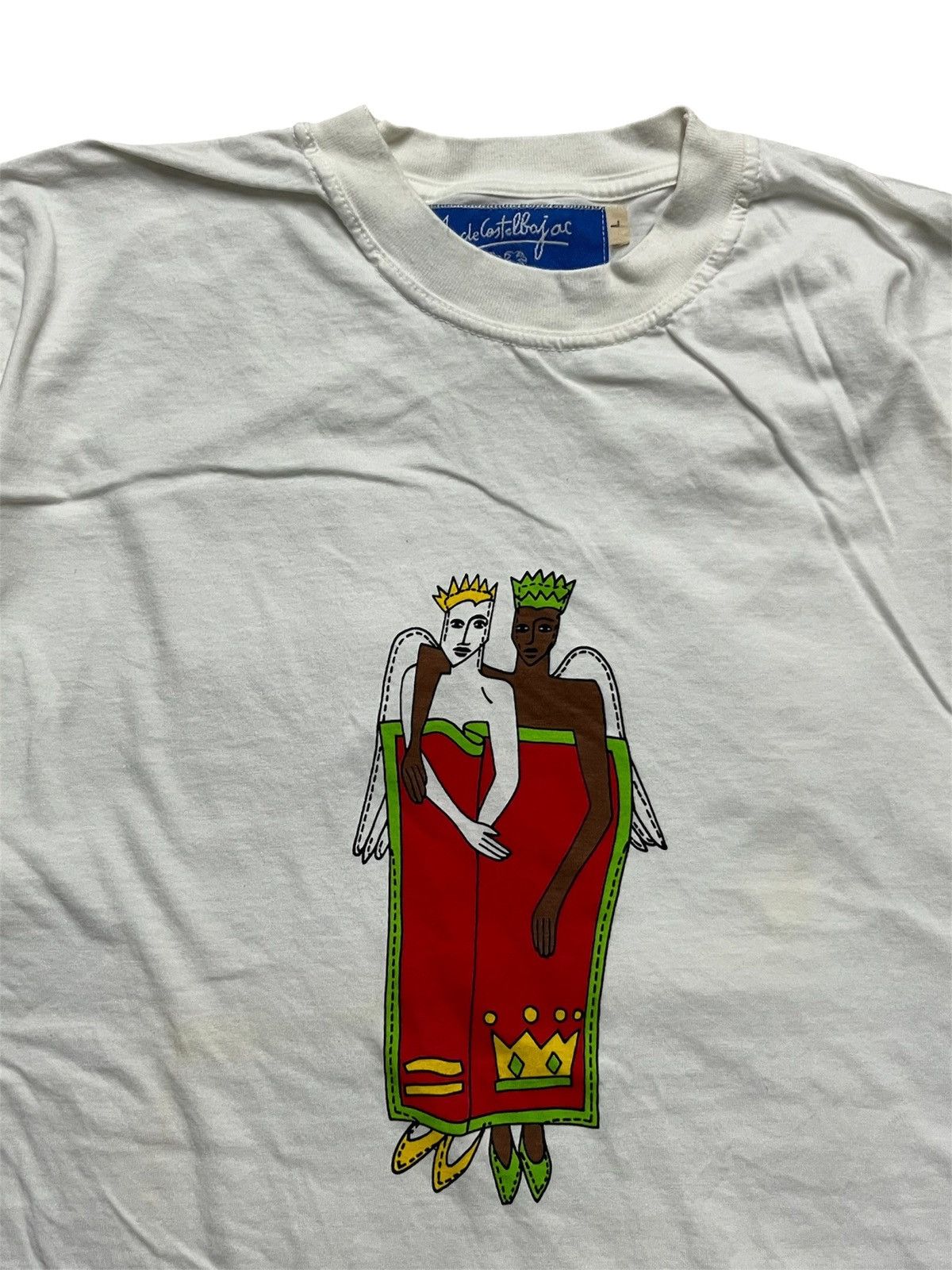 Jean Charles De Castelbajac Vintage Jc de Castelbajac Mare Uomo Twin Angels T-Shirt Size US L / EU 52-54 / 3 - 3 Thumbnail