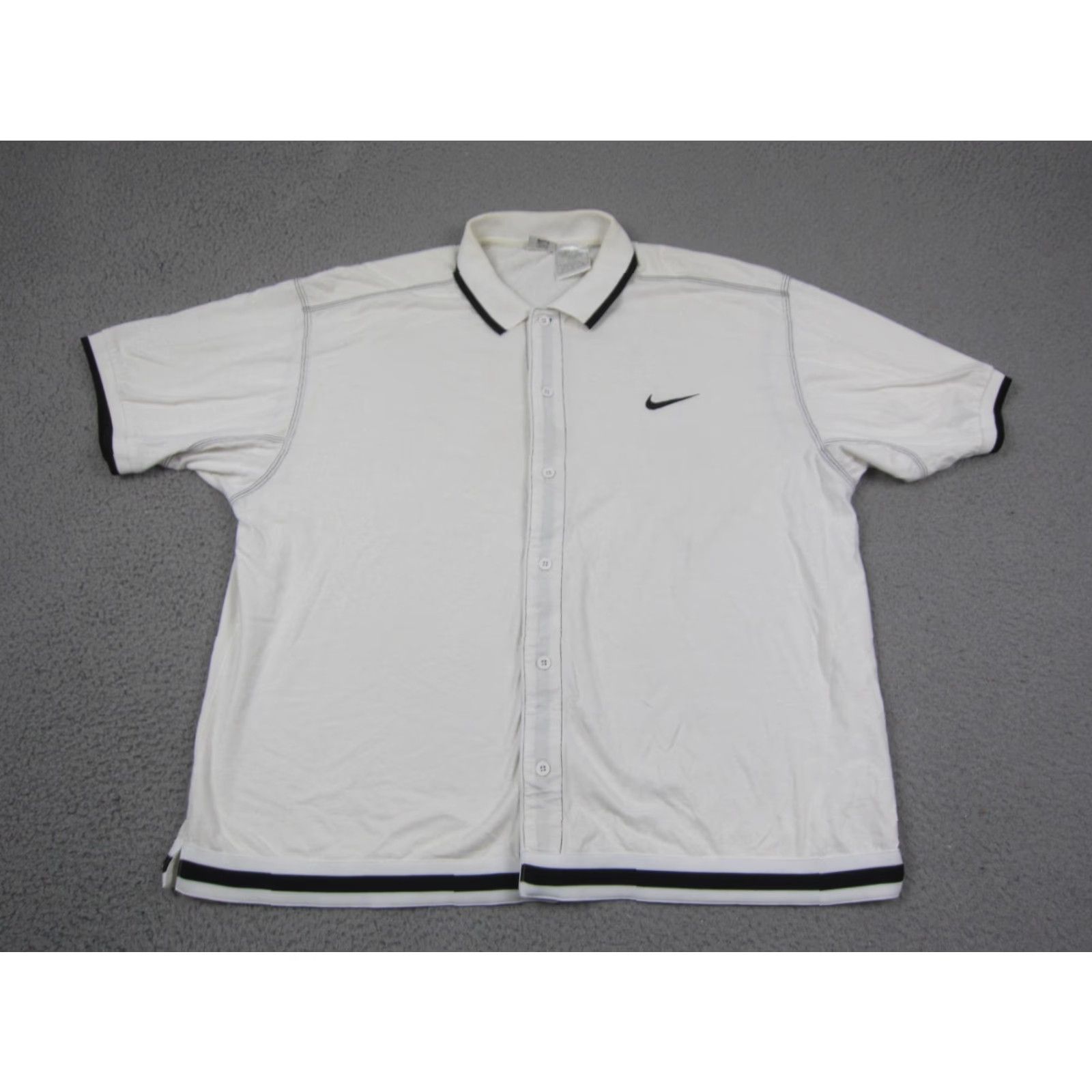 Nike VINTAGE Nike Polo Shirt Mens XL White 90s Tennis Golf Logo Casual Activewear Size US XL / EU 56 / 4 - 2 Thumbnail