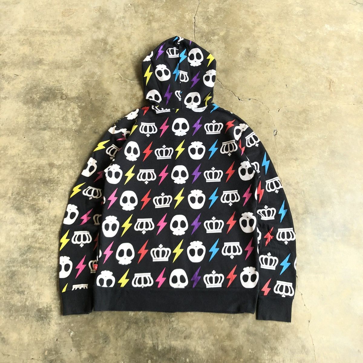 20471120 2000s Baby Doll All Over Print Logo Ziphoodie Black Lgb Size US M / EU 48-50 / 2 - 11 Thumbnail