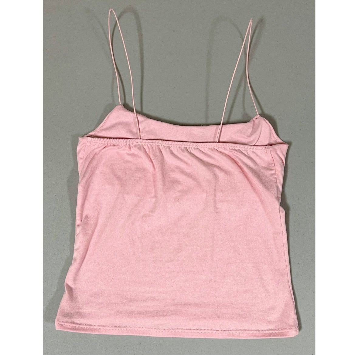 Vintage Pink Pastel Ruched Tank Crop Top Shirt Camisole Blouse XS 👚 Size XS / US 0-2 / IT 36-38 - 3 Thumbnail