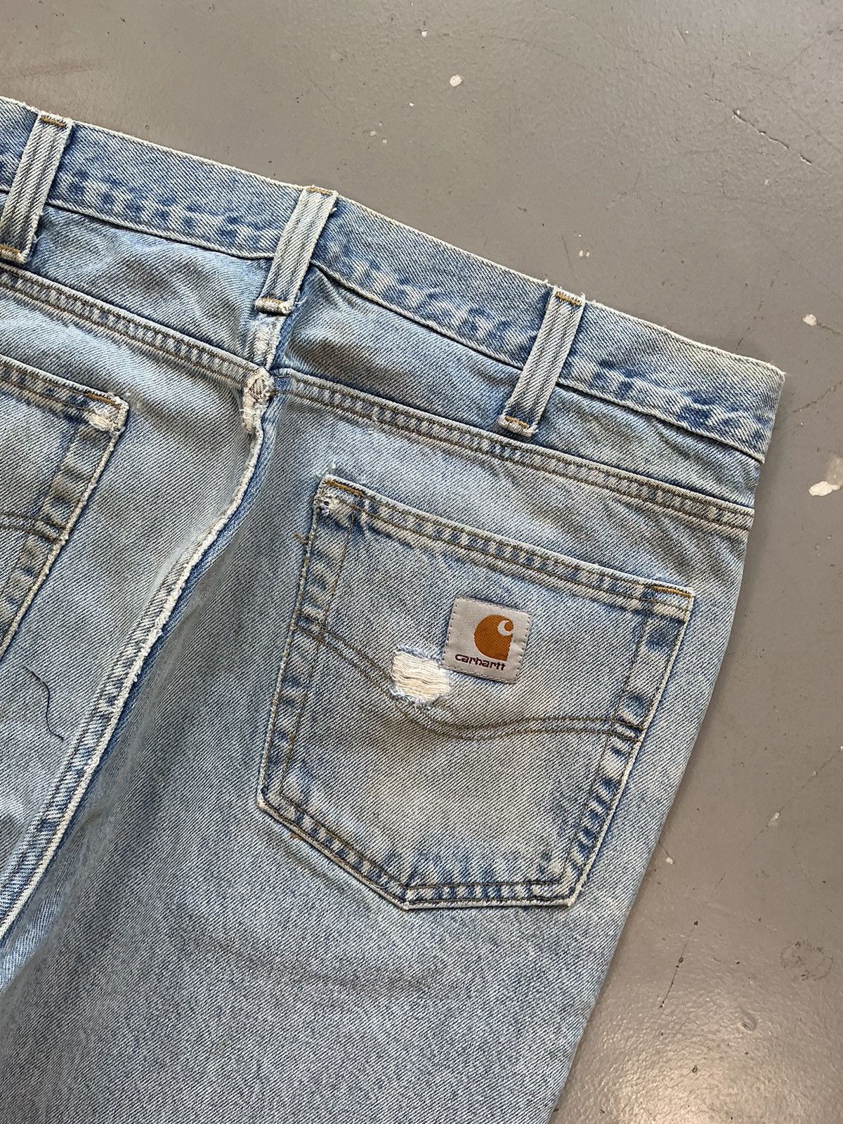 Carhartt × Vintage Vintage Carhartt b480 LYB distressed denim pant Size US 34 / EU 50 - 13 Thumbnail