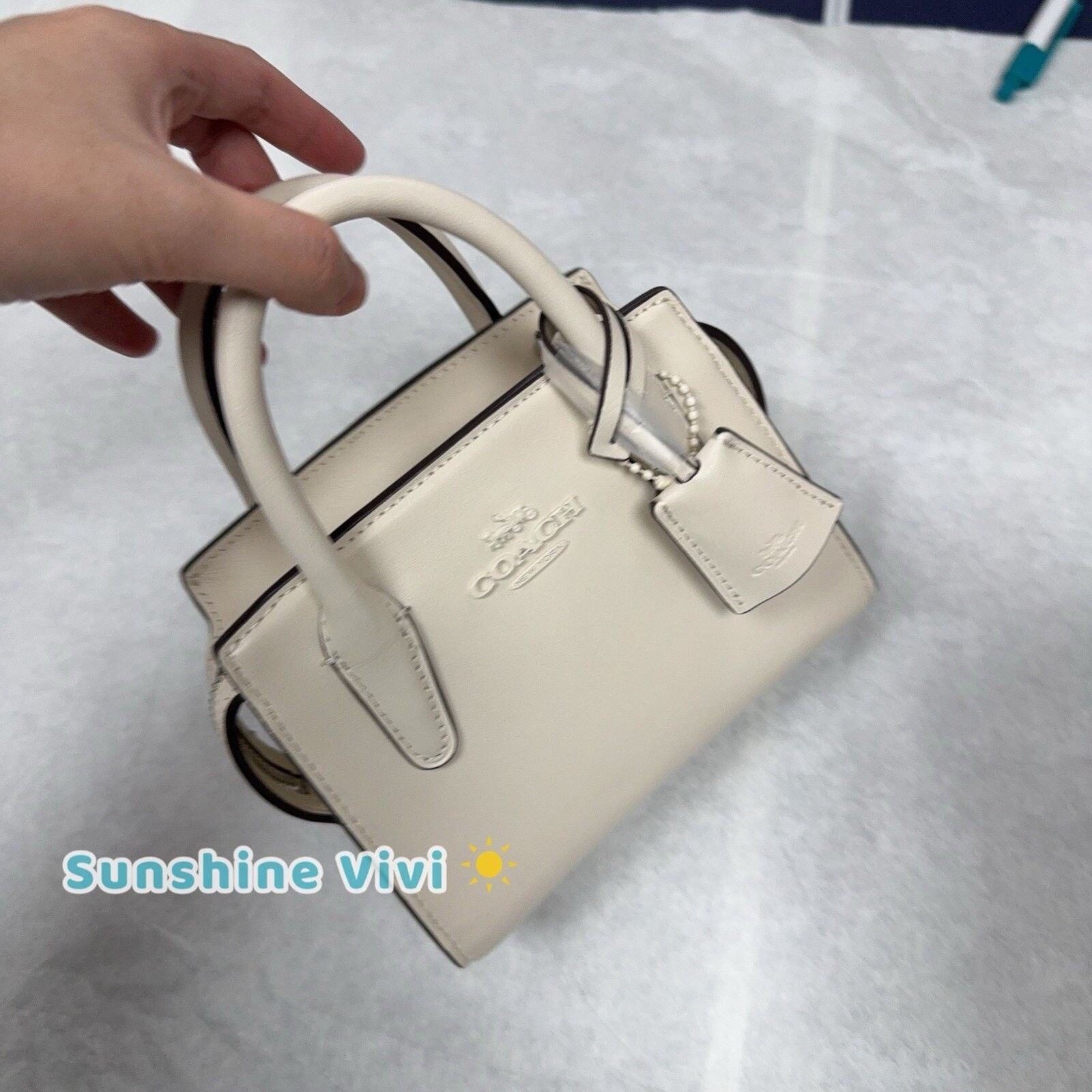 Coach NWT Coach Andrea MINI Carryall Crossbody CO974 Chalk Size ONE SIZE - 7 Thumbnail