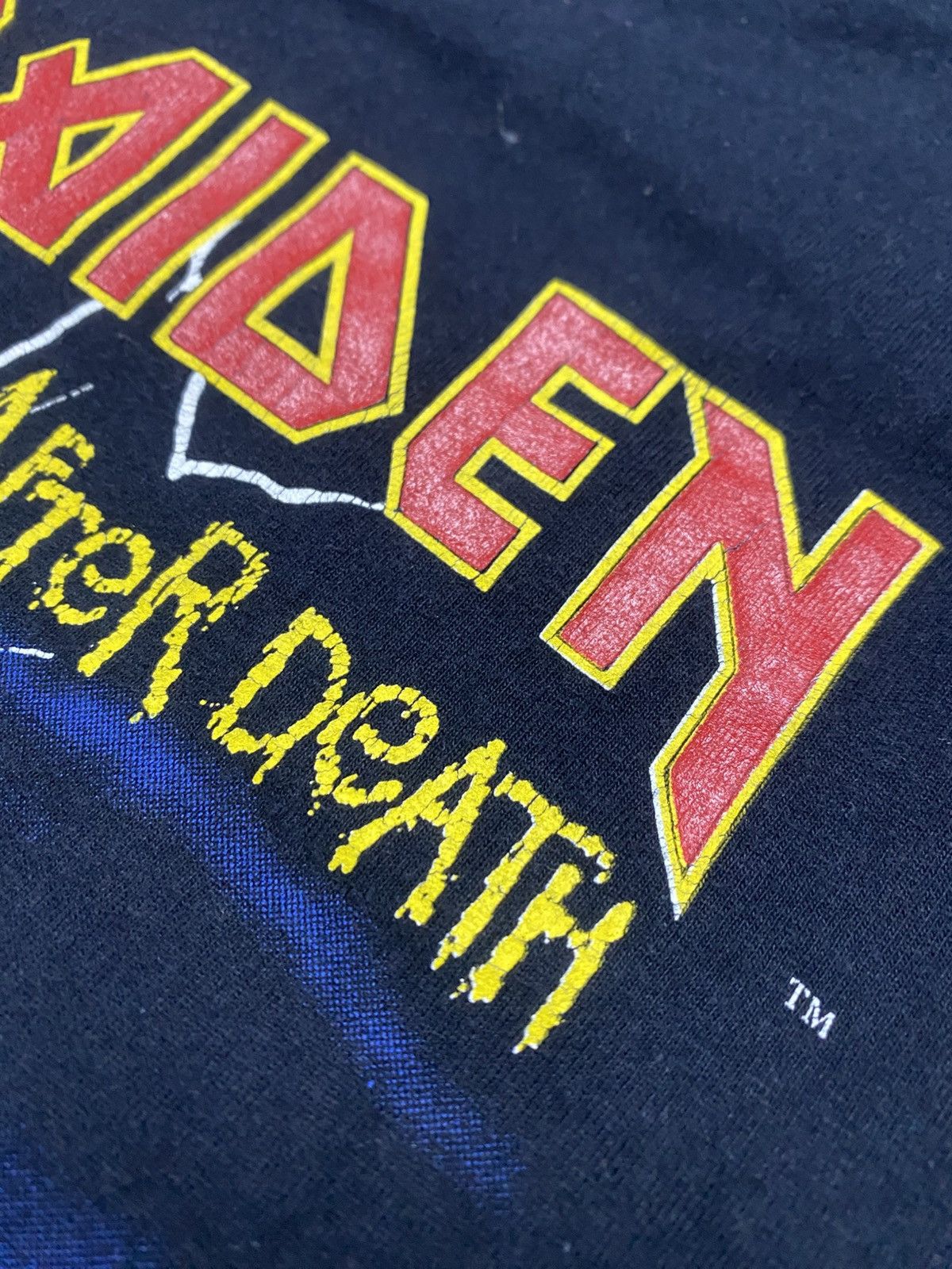 Iron Maiden Rare Vintage Iron Maiden Live After Death original Album tee Size US L / EU 52-54 / 3 - 3 Thumbnail