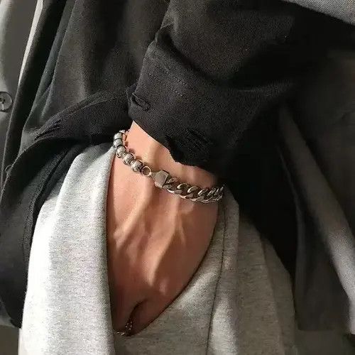 Other Stylish Ball Chain Splicing Gothic Bracelet Size ONE SIZE - 4 Thumbnail
