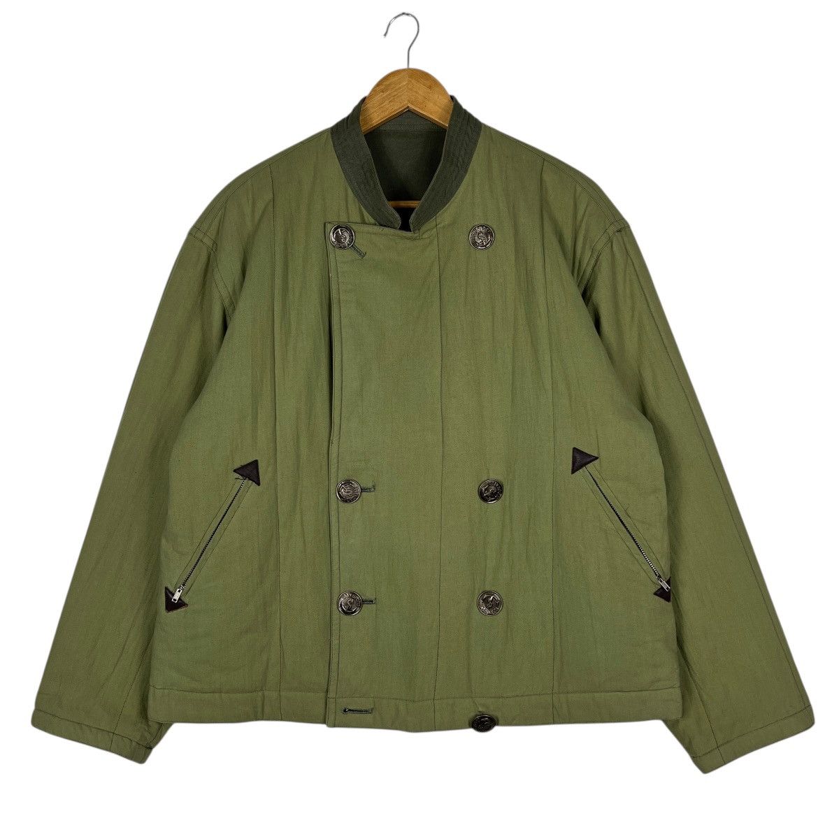 Issey Miyake 🔥 Issey Sport By Issey Miyake Double Breasted Navy Jacket Size US M / EU 48-50 / 2 - 1 Thumbnail