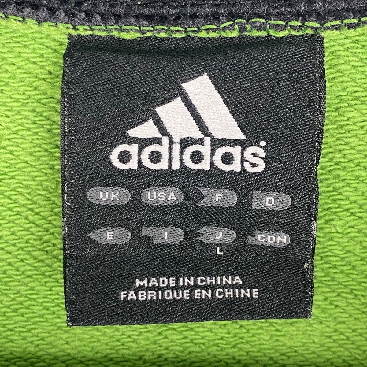 Adidas × Vintage Vintage Adidas Full Zip Hoodie Sweater Green/Black Size US L / EU 52-54 / 3 - 8 Thumbnail