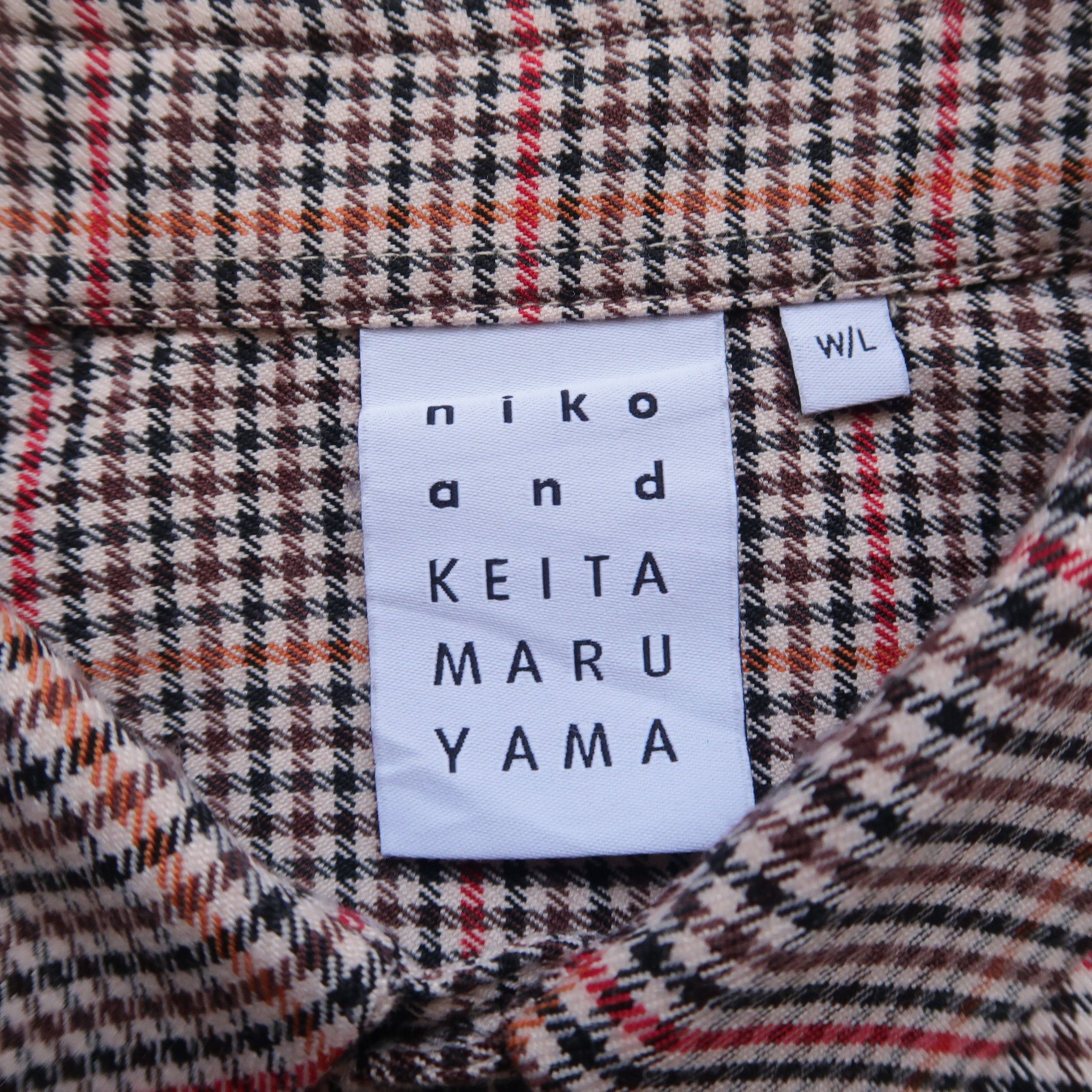 Japanese Brand 2000s Keita Maruyama Houndstooth Shacket Jacket Size US L / EU 52-54 / 3 - 4 Thumbnail