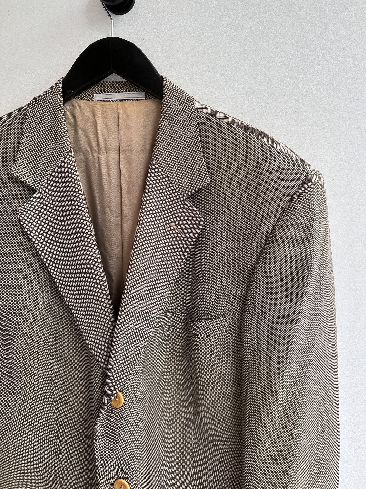 Vintage Vintage Versace V2 Classic Beige Blazer Size 54R - 4 Thumbnail
